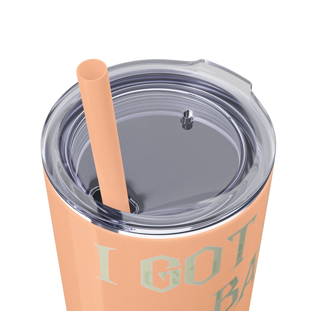 Halloween Skeleton - Themed Tumbler, Got Your Back Drinkware, I Got Your Back Skinny Tumbler, Cute Gifts for Halloween, Fun Vibes for Parties - Metamorphosis Creations