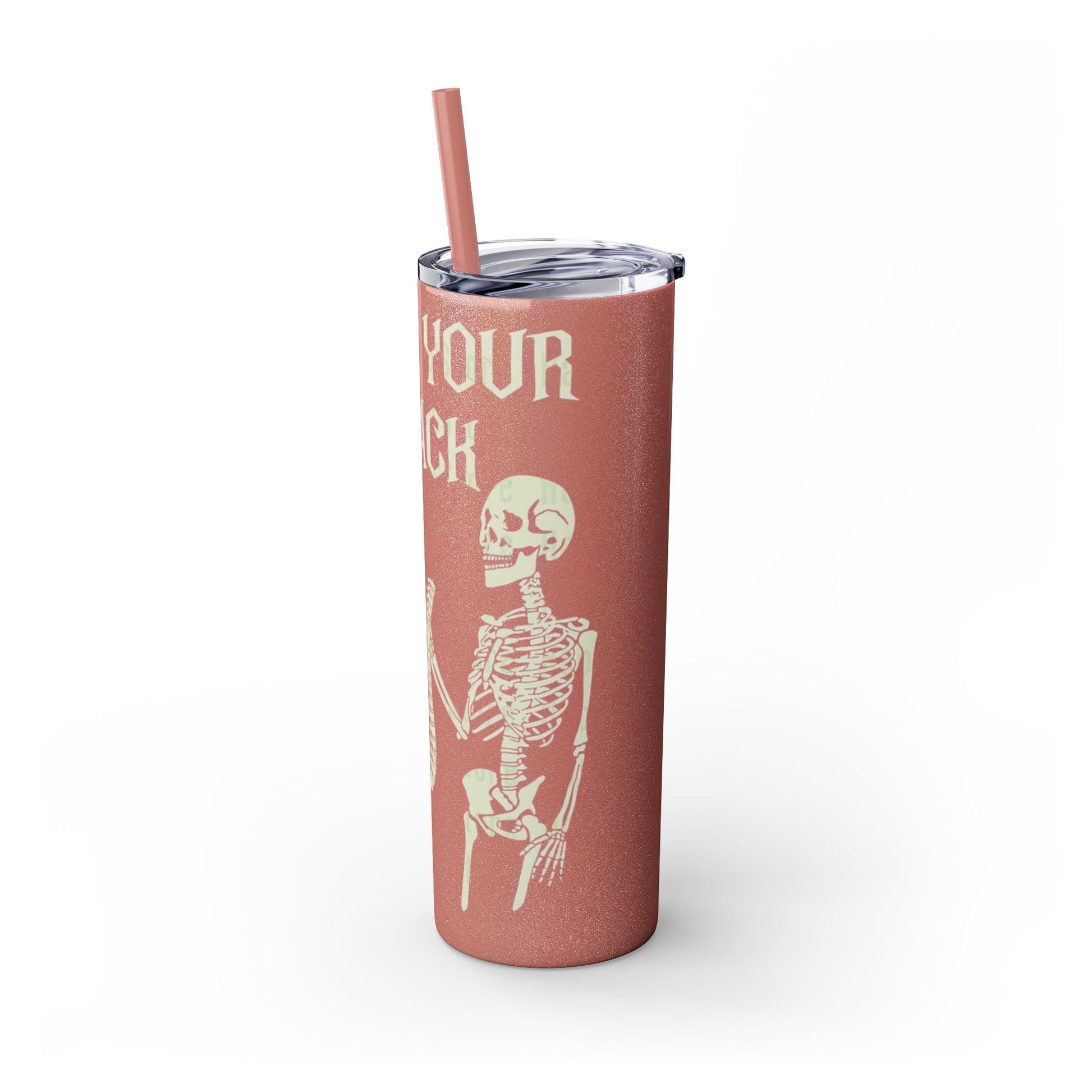 Halloween Skeleton - Themed Tumbler, Got Your Back Drinkware, I Got Your Back Skinny Tumbler, Cute Gifts for Halloween, Fun Vibes for Parties - Metamorphosis Creations