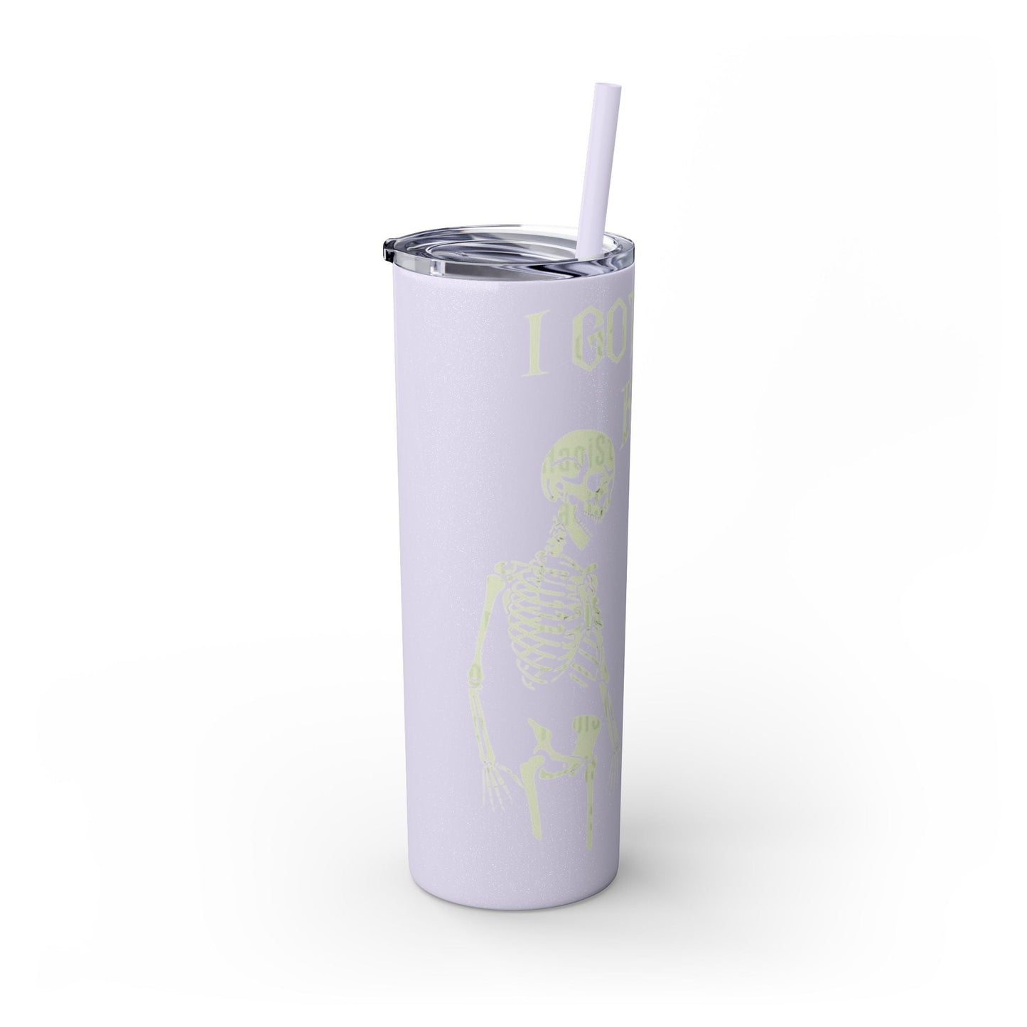Halloween Skeleton - Themed Tumbler, Got Your Back Drinkware, I Got Your Back Skinny Tumbler, Cute Gifts for Halloween, Fun Vibes for Parties - Metamorphosis Creations