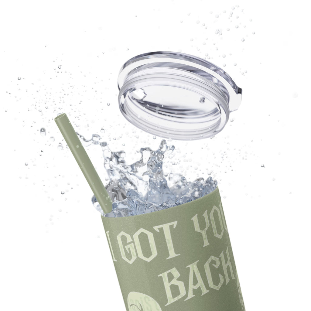 Halloween Skeleton - Themed Tumbler, Got Your Back Drinkware, I Got Your Back Skinny Tumbler, Cute Gifts for Halloween, Fun Vibes for Parties - Metamorphosis Creations