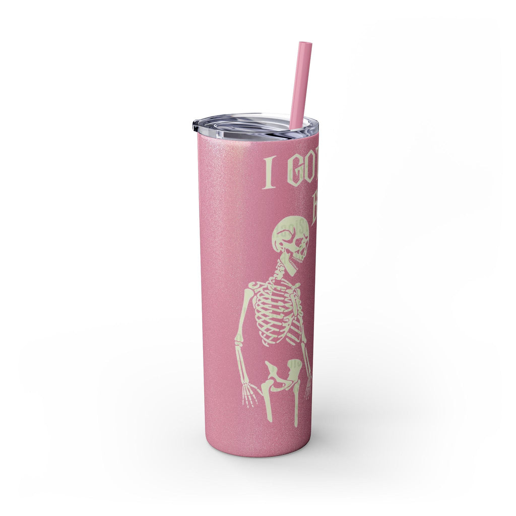 Halloween Skeleton - Themed Tumbler, Got Your Back Drinkware, I Got Your Back Skinny Tumbler, Cute Gifts for Halloween, Fun Vibes for Parties - Metamorphosis Creations