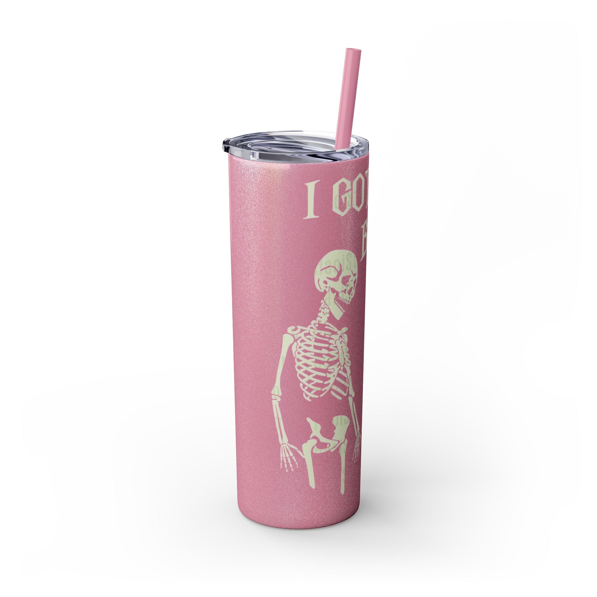 Halloween Skeleton - Themed Tumbler, Got Your Back Drinkware, I Got Your Back Skinny Tumbler, Cute Gifts for Halloween, Fun Vibes for Parties - Metamorphosis Creations