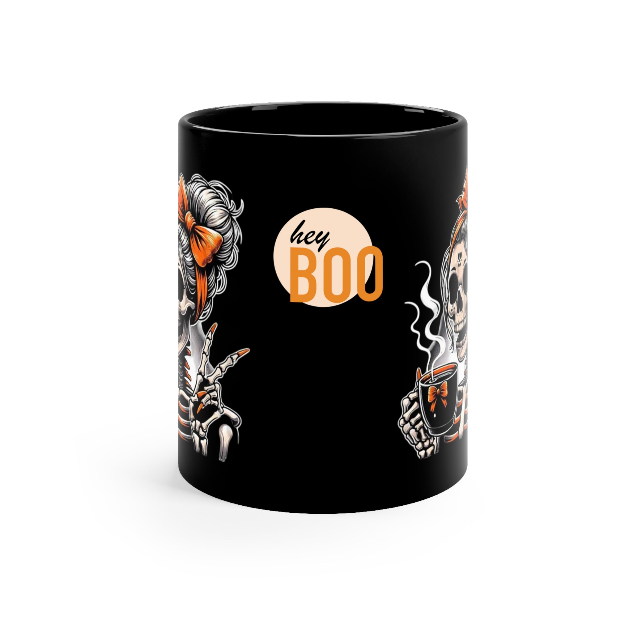 Halloween Skull Coffee Mug, Day of the Dead Cup, Spooky Drinkware, Gothic Home Decor, Gift for Coffee Lovers - Metamorphosis Creations