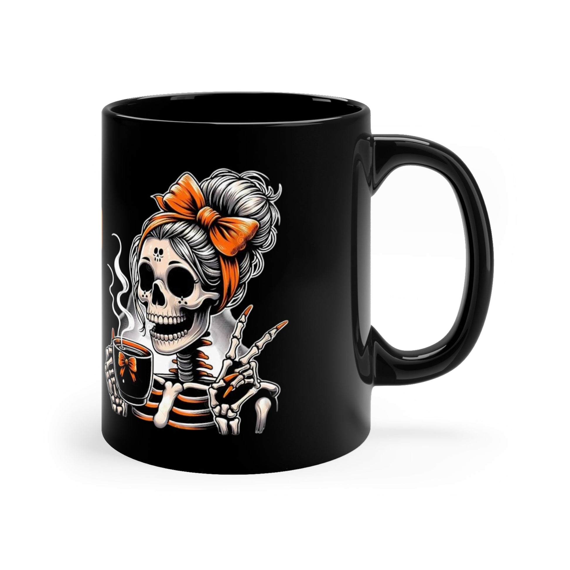 Halloween Skull Coffee Mug, Day of the Dead Cup, Spooky Drinkware, Gothic Home Decor, Gift for Coffee Lovers - Metamorphosis Creations