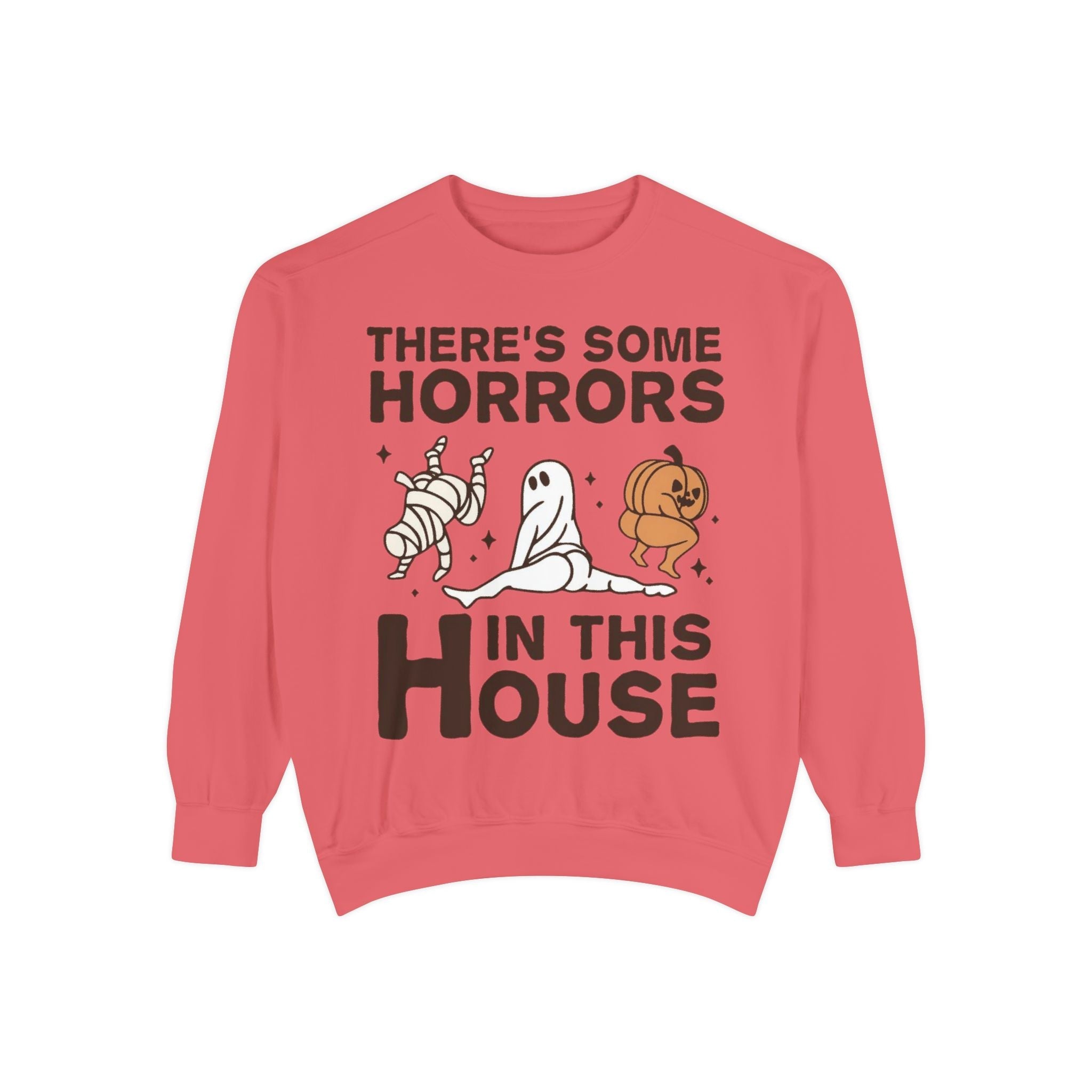 Halloween Themed Unisex Sweatshirt - Fun Ghosts & Mummy Design for Fall, Cozy Casual Wear, Halloween Party, Gift for Friends, Autumn Vibes - Metamorphosis Creations