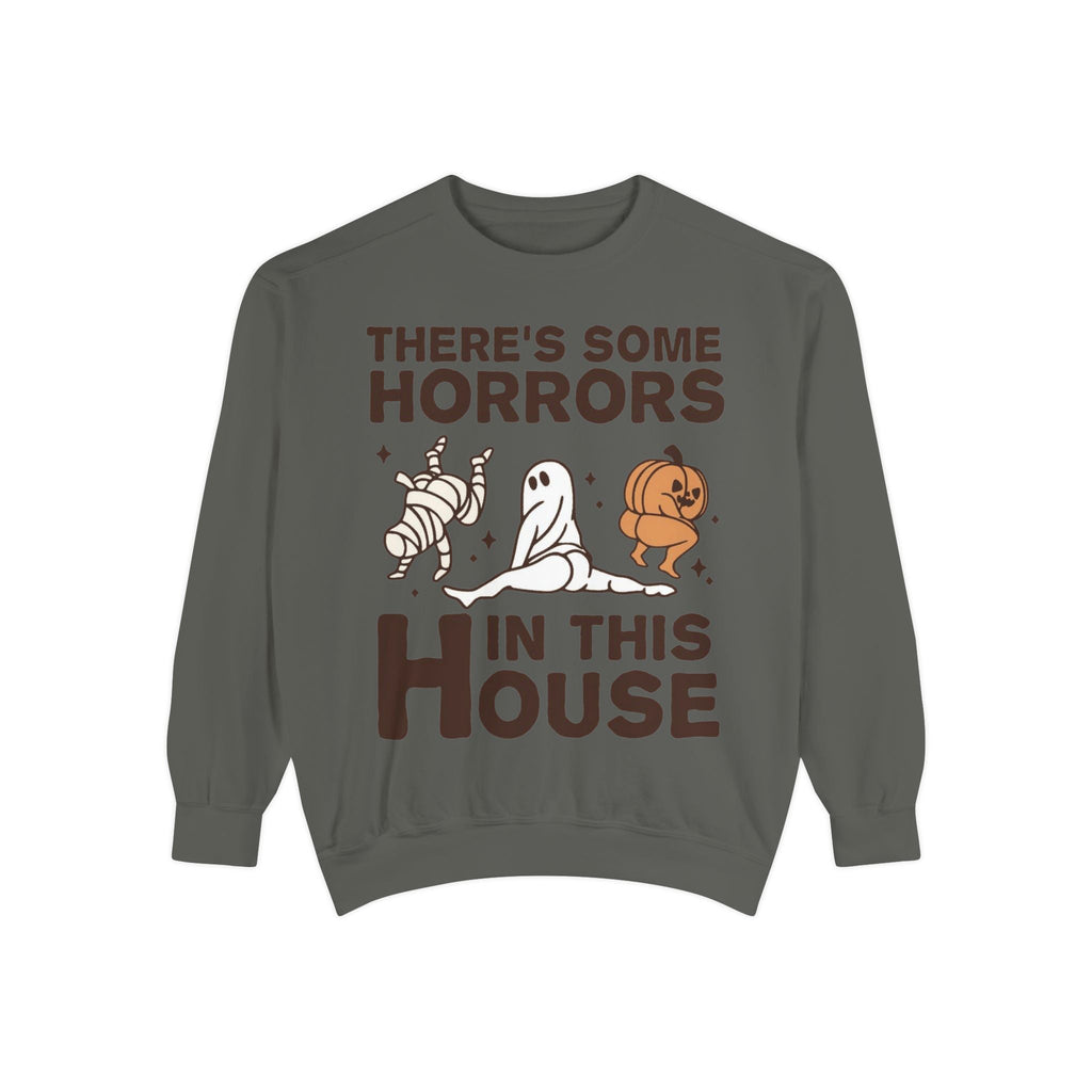Halloween Themed Unisex Sweatshirt - Fun Ghosts & Mummy Design for Fall, Cozy Casual Wear, Halloween Party, Gift for Friends, Autumn Vibes - Metamorphosis Creations