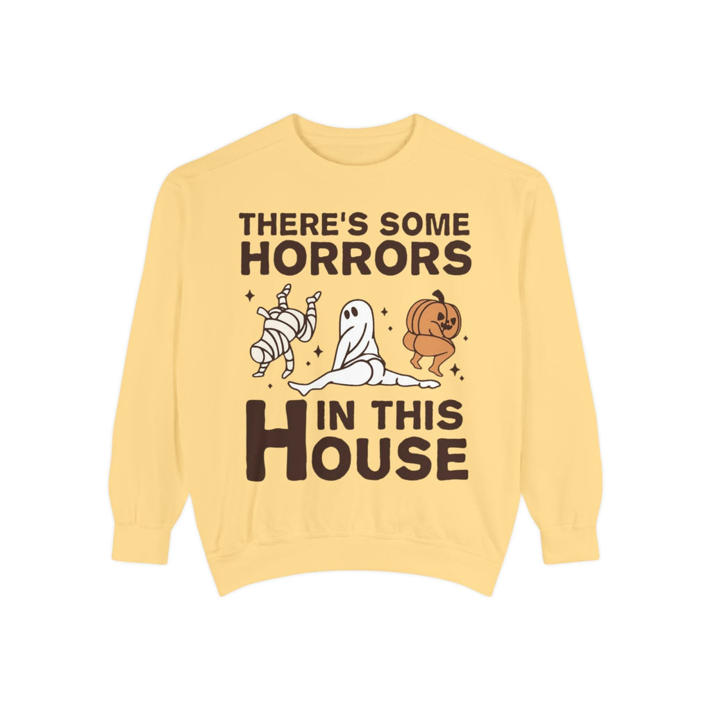 Halloween Themed Unisex Sweatshirt - Fun Ghosts & Mummy Design for Fall, Cozy Casual Wear, Halloween Party, Gift for Friends, Autumn Vibes - Metamorphosis Creations