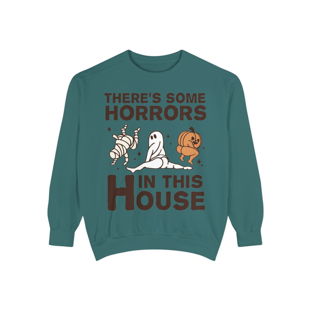 Halloween Themed Unisex Sweatshirt - Fun Ghosts & Mummy Design for Fall, Cozy Casual Wear, Halloween Party, Gift for Friends, Autumn Vibes - Metamorphosis Creations