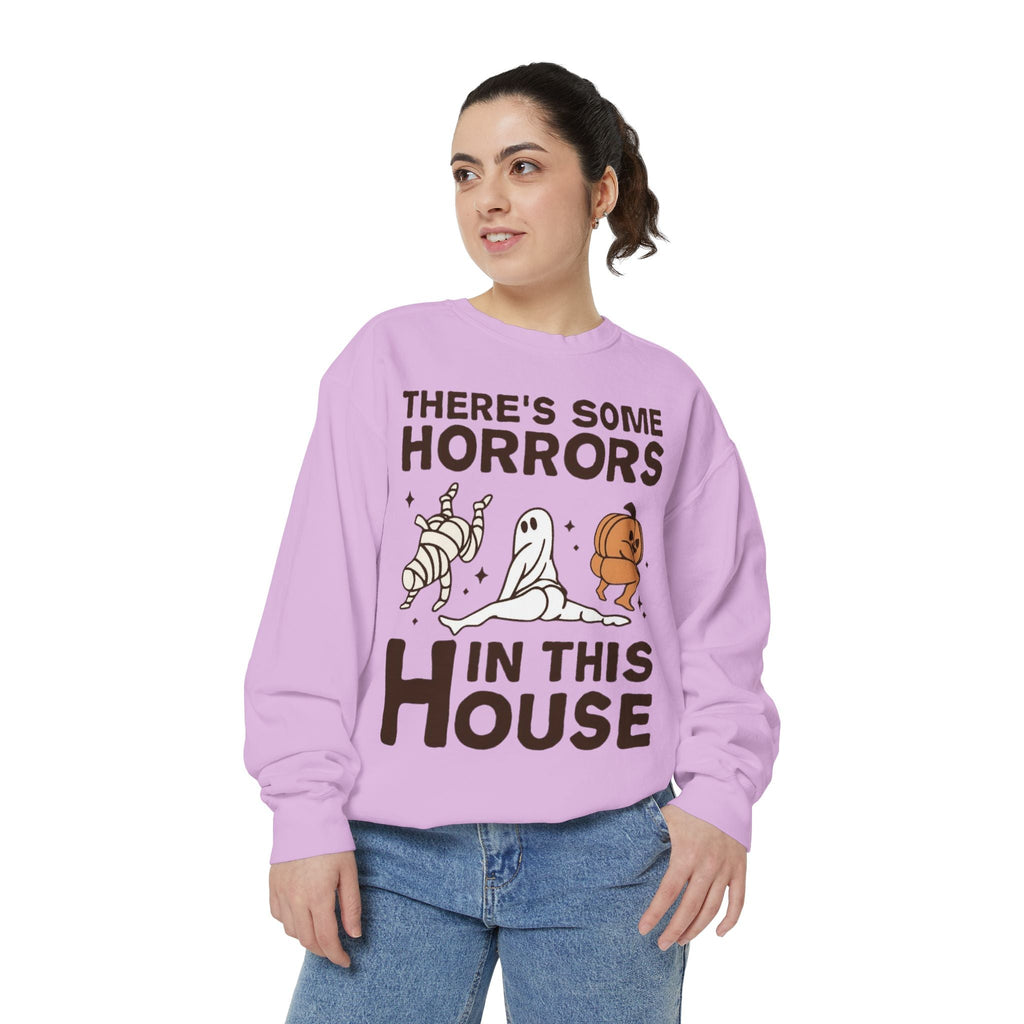 Halloween Themed Unisex Sweatshirt - Fun Ghosts & Mummy Design for Fall, Cozy Casual Wear, Halloween Party, Gift for Friends, Autumn Vibes - Metamorphosis Creations