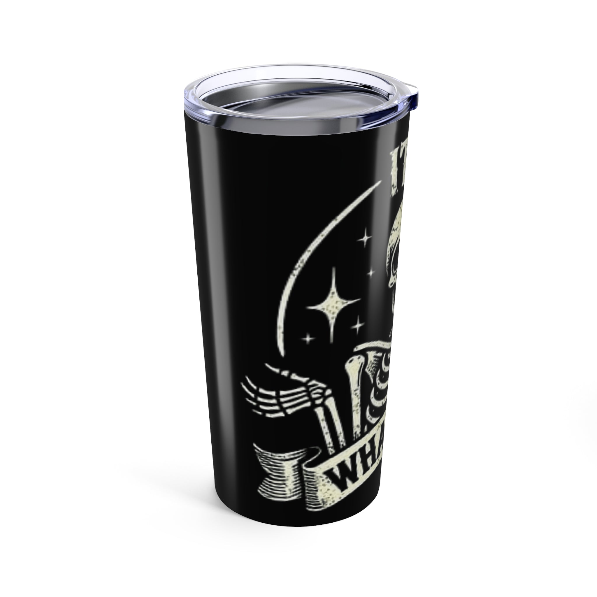 Halloween Travel Skeletal Humor Tumbler, 20oz Insulated Cup, Perfect Gift for Halloween, Coffee Lovers, Travel Mug, Unique Drinkware - Metamorphosis Creations