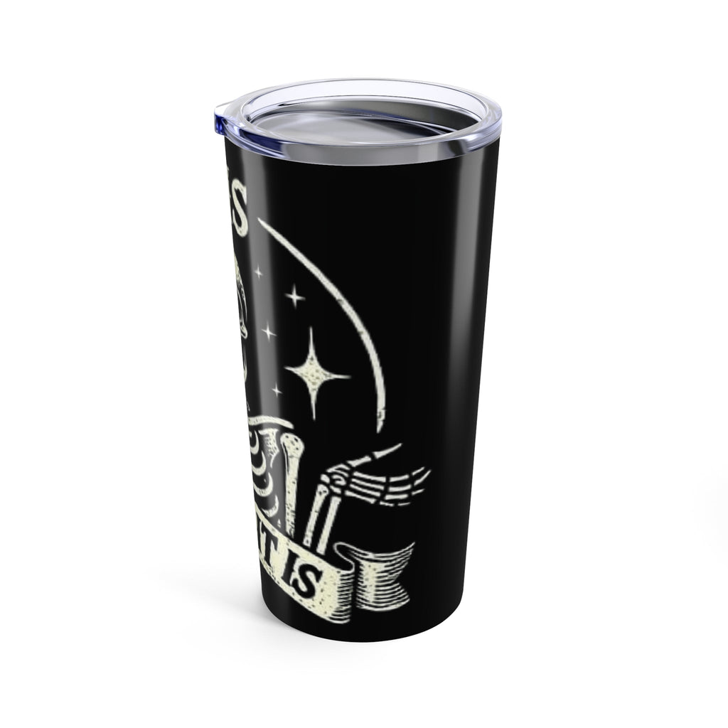 Halloween Travel Skeletal Humor Tumbler, 20oz Insulated Cup, Perfect Gift for Halloween, Coffee Lovers, Travel Mug, Unique Drinkware - Metamorphosis Creations