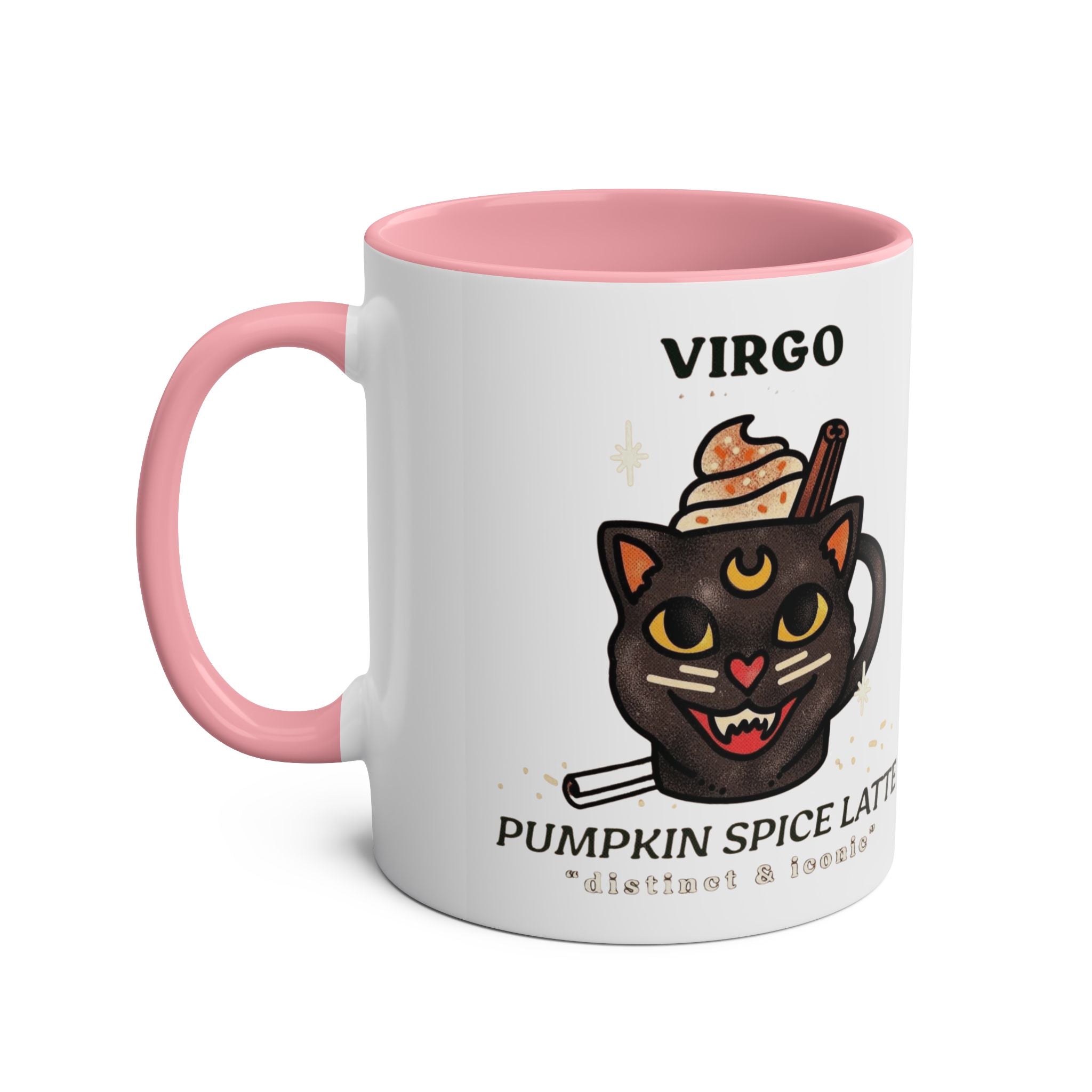 HalloweenMugs Virgo Pumpkin Spice Latte Mug | Two - Tone Coffee Mug | Personalized Gift, Astrology Mug, Zodiac Lover's Gift, Halloween Decor - Metamorphosis Creations