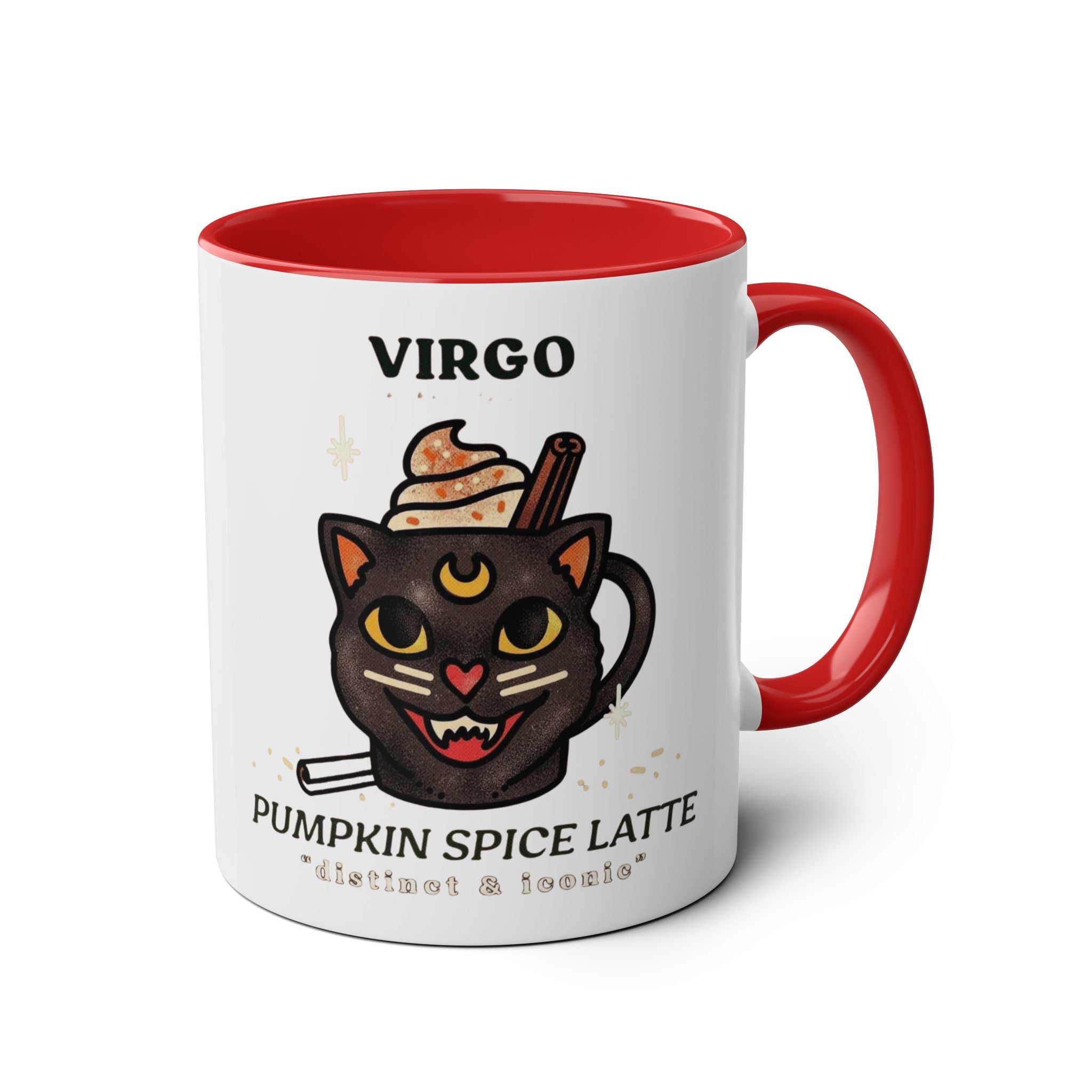 HalloweenMugs Virgo Pumpkin Spice Latte Mug | Two - Tone Coffee Mug | Personalized Gift, Astrology Mug, Zodiac Lover's Gift, Halloween Decor - Metamorphosis Creations