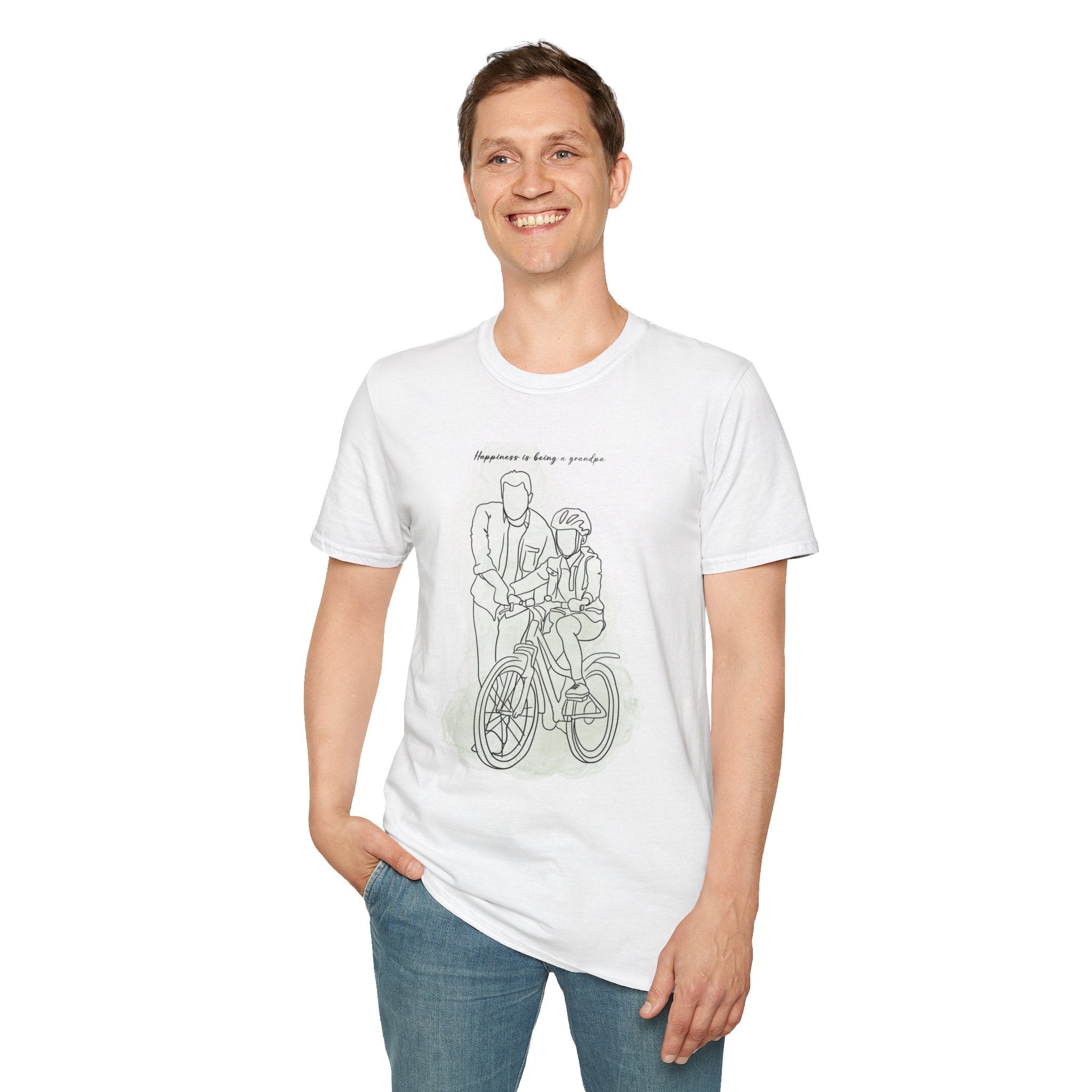 Happiness in Simplicity T-Shirt, Unisex Softstyle Tee, Casual Wear, Gift for Cyclists, Inspirational Quote Shirt, Summer Fashion - Metamorphosis Creations