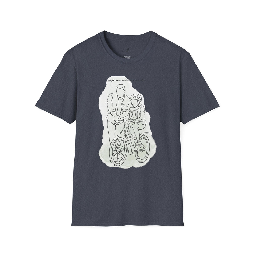 Happiness in Simplicity T-Shirt, Unisex Softstyle Tee, Casual Wear, Gift for Cyclists, Inspirational Quote Shirt, Summer Fashion - Metamorphosis Creations