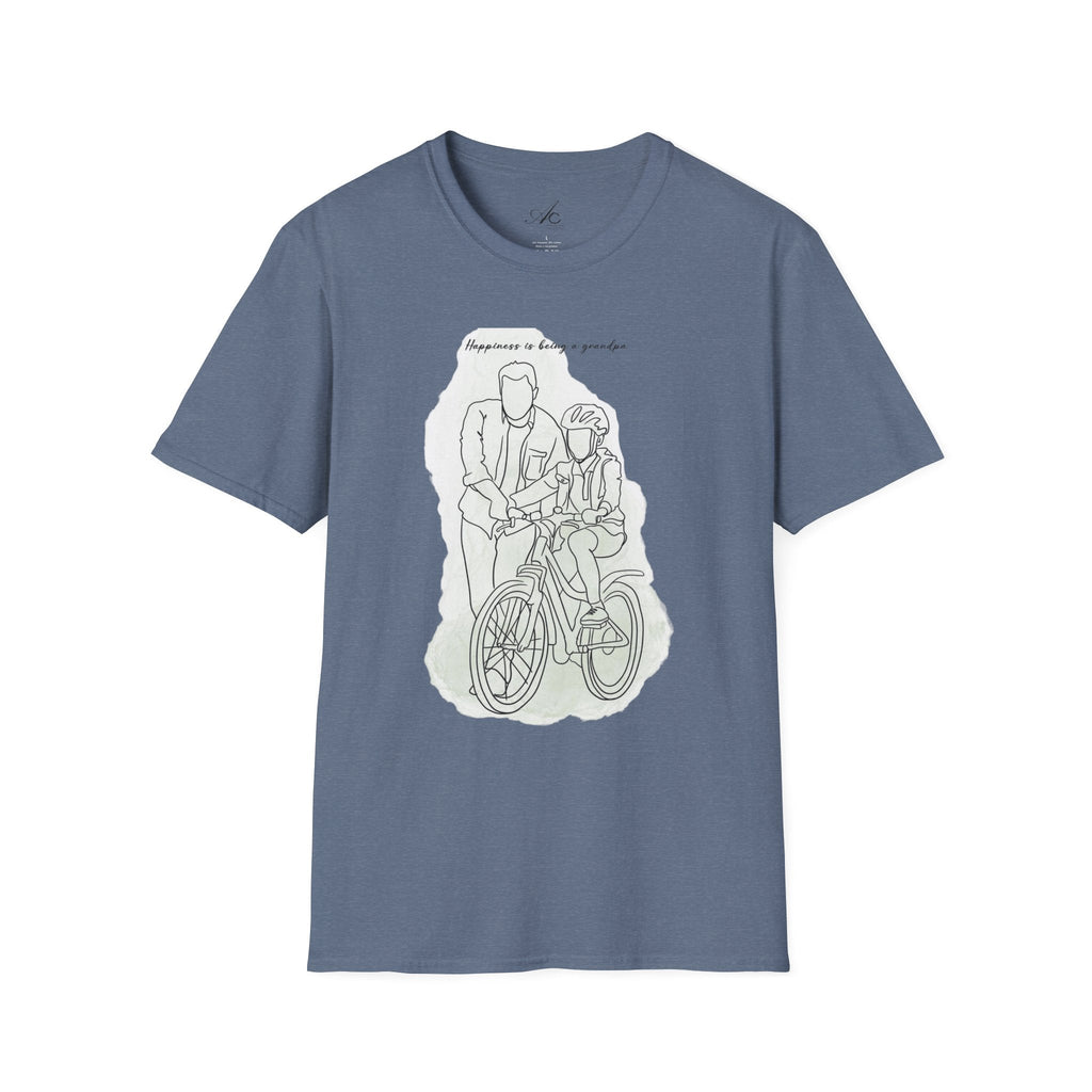 Happiness in Simplicity T-Shirt, Unisex Softstyle Tee, Casual Wear, Gift for Cyclists, Inspirational Quote Shirt, Summer Fashion - Metamorphosis Creations