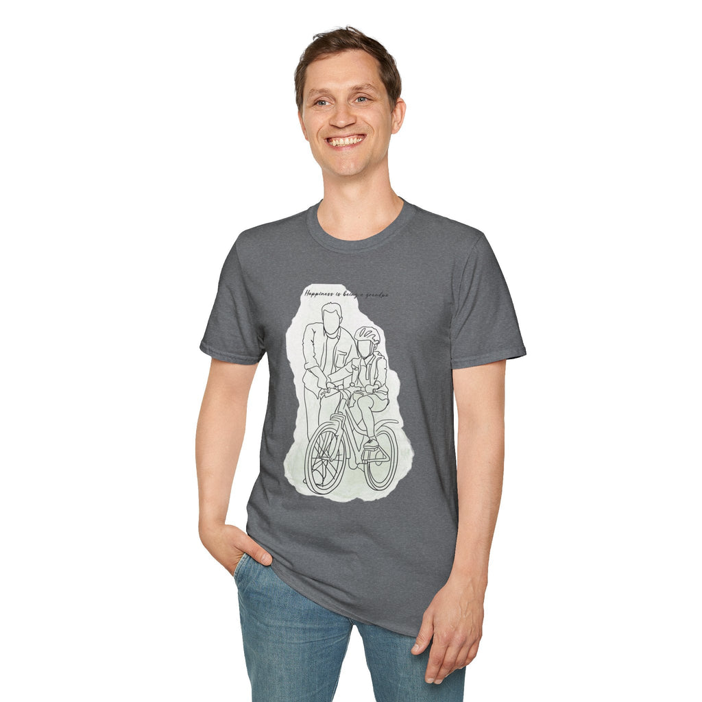 Happiness in Simplicity T-Shirt, Unisex Softstyle Tee, Casual Wear, Gift for Cyclists, Inspirational Quote Shirt, Summer Fashion - Metamorphosis Creations