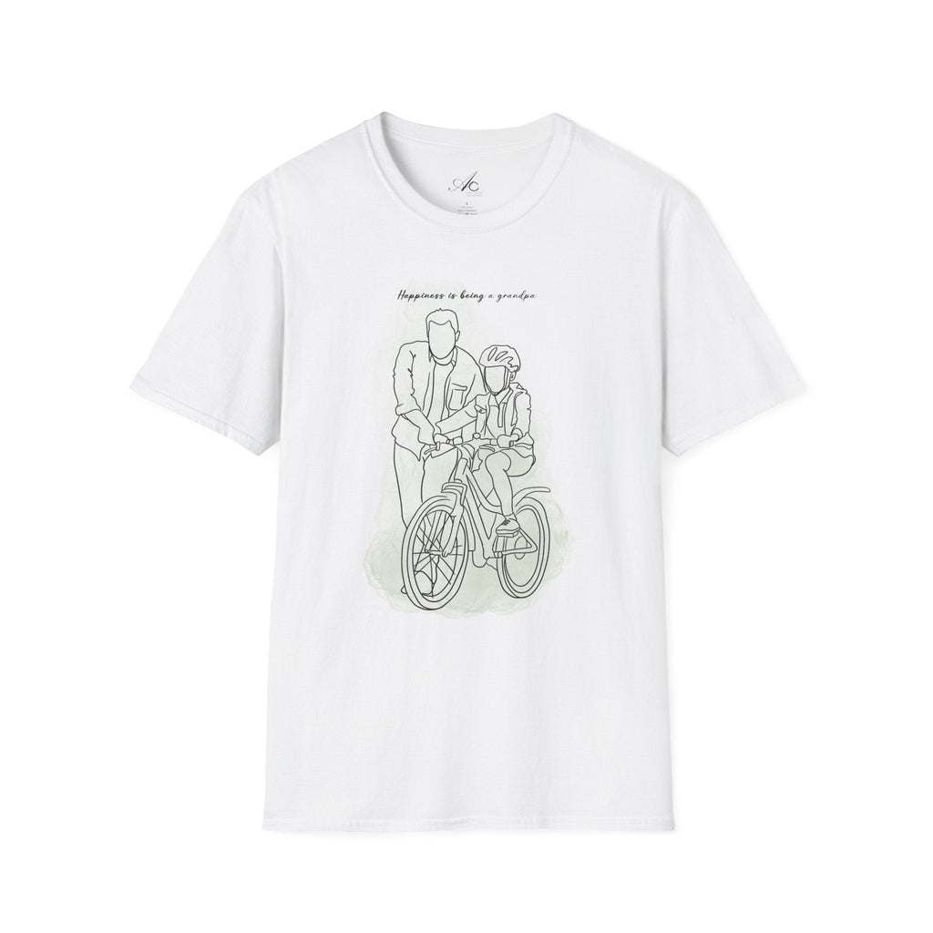 Happiness in Simplicity T-Shirt, Unisex Softstyle Tee, Casual Wear, Gift for Cyclists, Inspirational Quote Shirt, Summer Fashion - Metamorphosis Creations