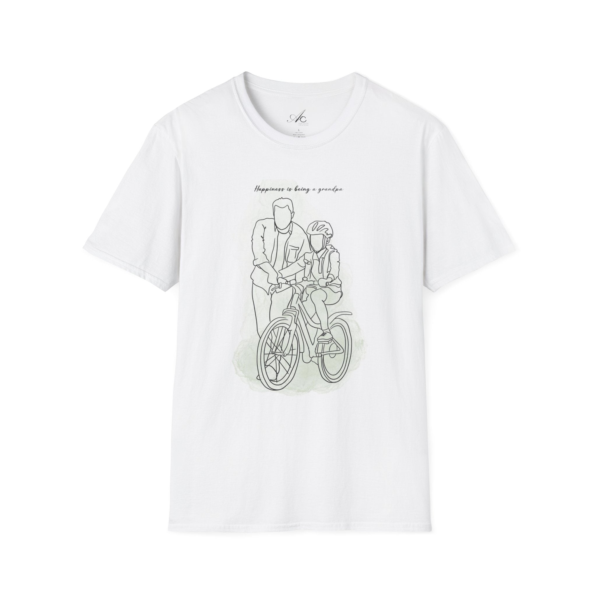 Happiness in Simplicity T-Shirt, Unisex Softstyle Tee, Casual Wear, Gift for Cyclists, Inspirational Quote Shirt, Summer Fashion - Metamorphosis Creations