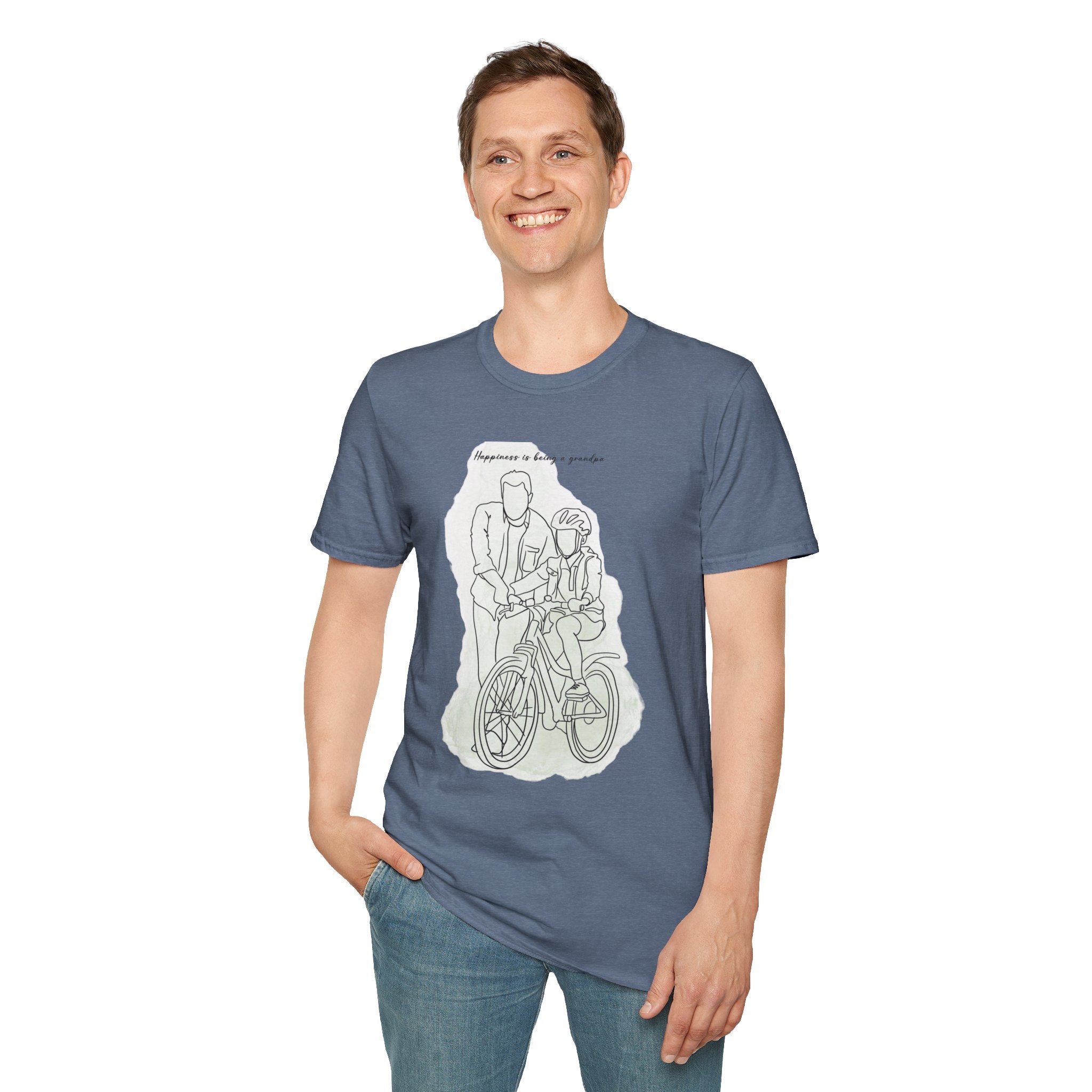 Happiness in Simplicity T-Shirt, Unisex Softstyle Tee, Casual Wear, Gift for Cyclists, Inspirational Quote Shirt, Summer Fashion - Metamorphosis Creations
