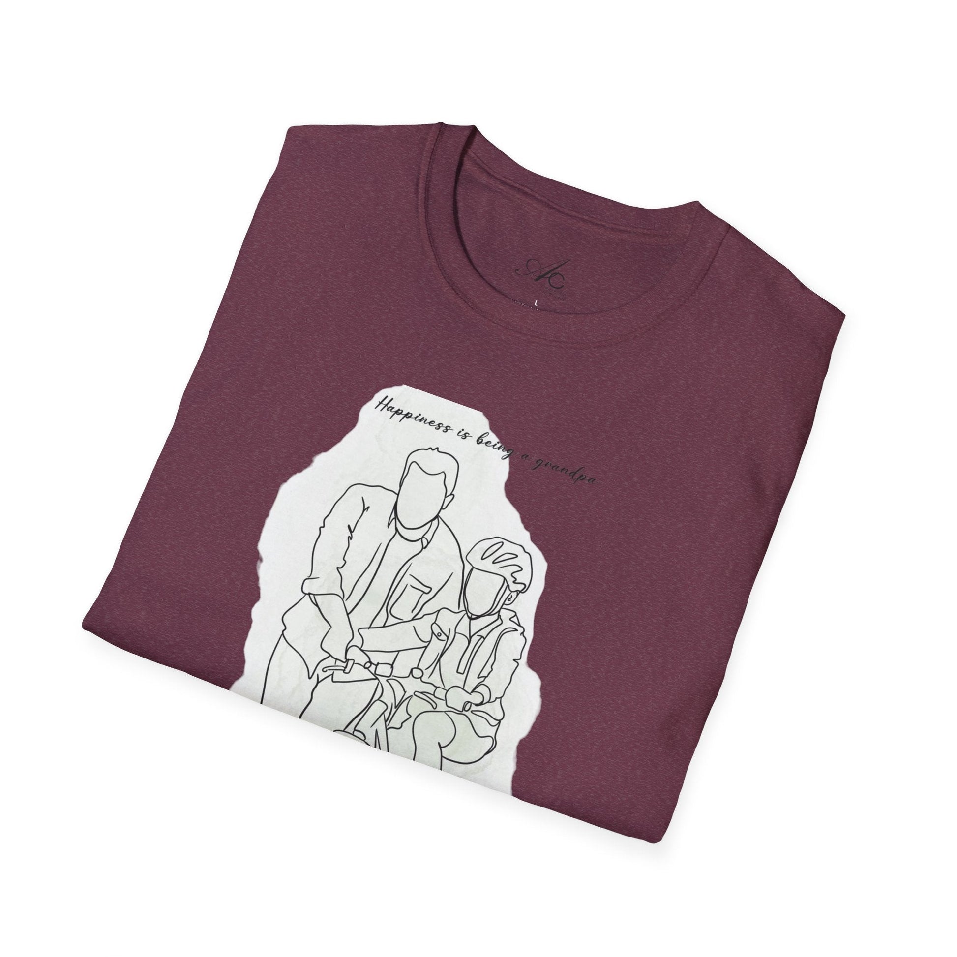 Happiness in Simplicity T-Shirt, Unisex Softstyle Tee, Casual Wear, Gift for Cyclists, Inspirational Quote Shirt, Summer Fashion - Metamorphosis Creations