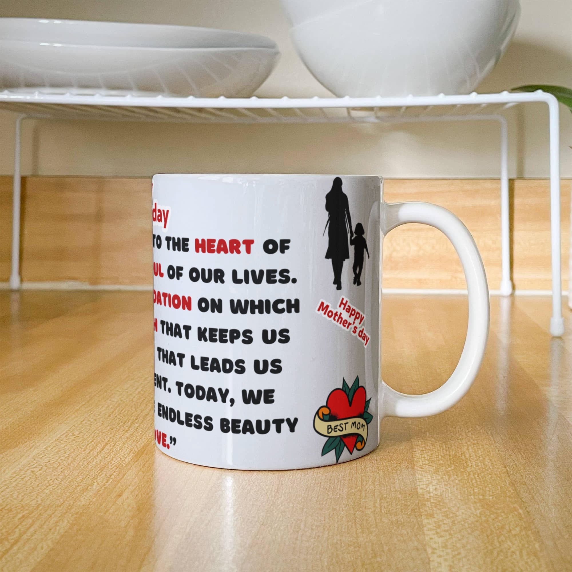 HAPPY MOTHERS DAY Strong, Beautiful, Loved" "Mom, You Are My Heartbeat" "You Are Enough, Always" - Metamorphosis Creations