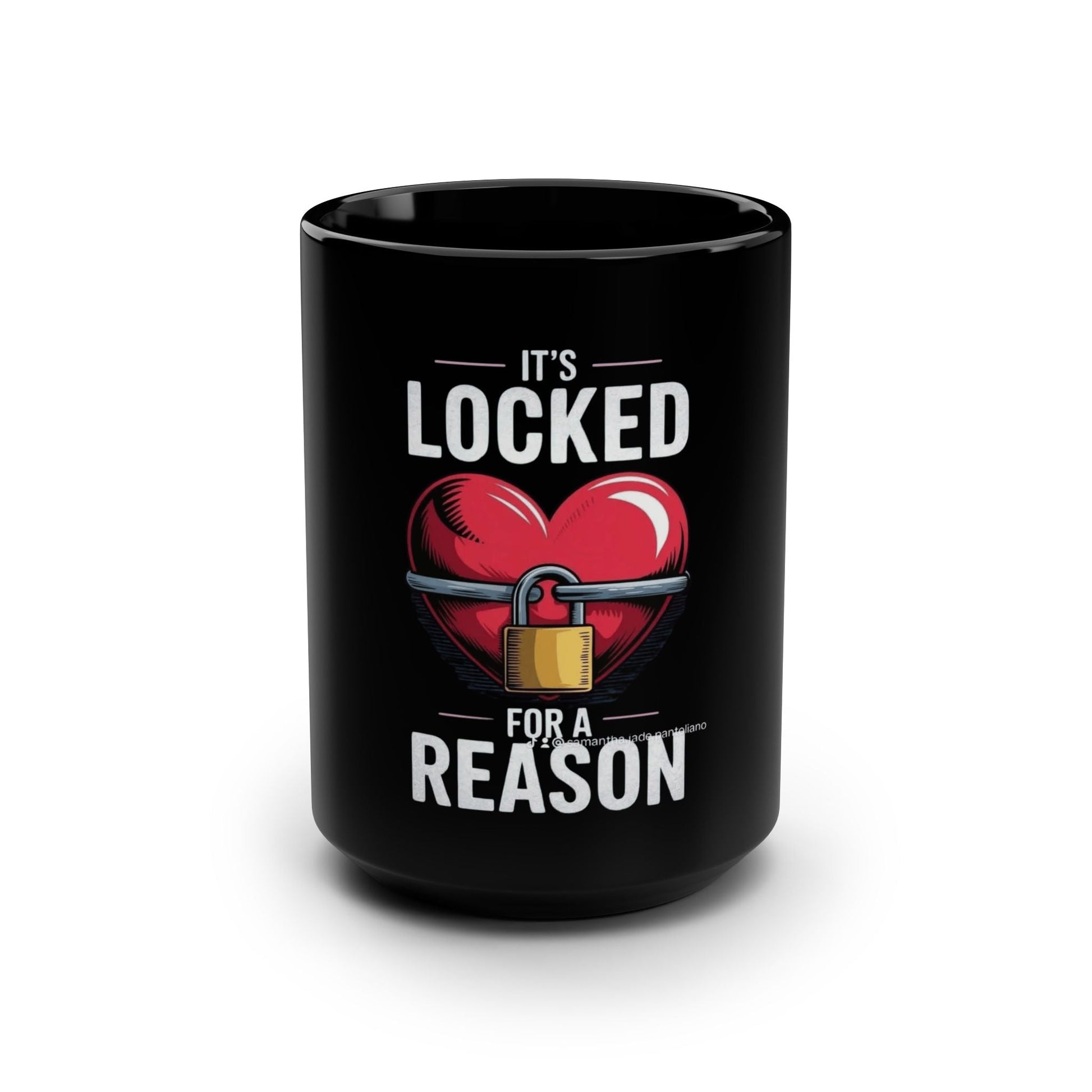 Heart Lock Humor Mug, Start your day with meaning. Funny Coffee Cup, Gift for Couples, Best Friend Present, Unique Home Decor - Metamorphosis Creations
