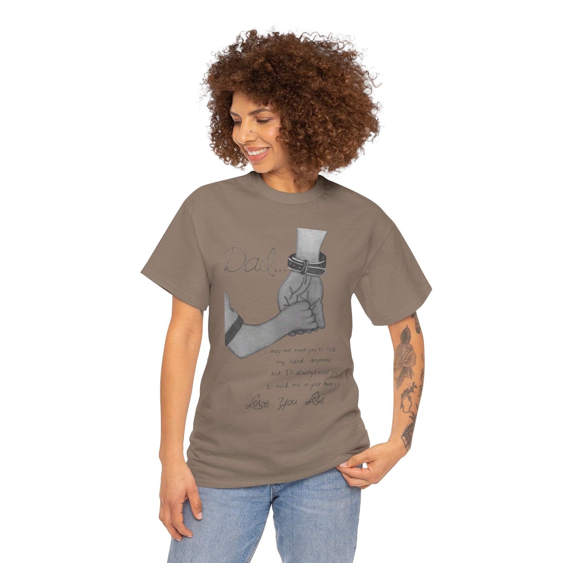 Heartfelt Dad Tee, Perfect Gift for Father's Day, Casual Wear, Family Bonding, Unisex Cotton Shirt, Thoughtful Keepsake - Metamorphosis Creations