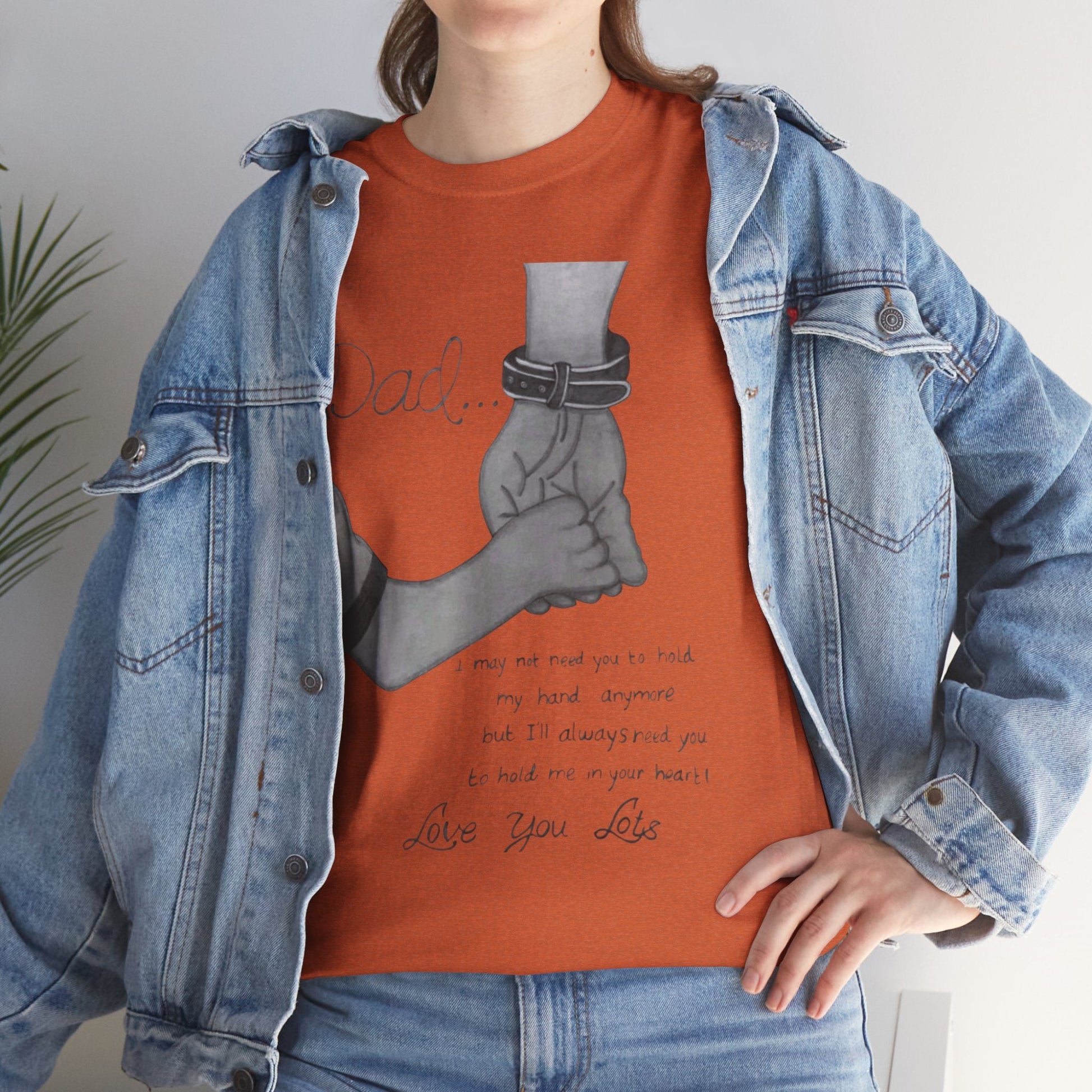 Heartfelt Dad Tee, Perfect Gift for Father's Day, Casual Wear, Family Bonding, Unisex Cotton Shirt, Thoughtful Keepsake - Metamorphosis Creations