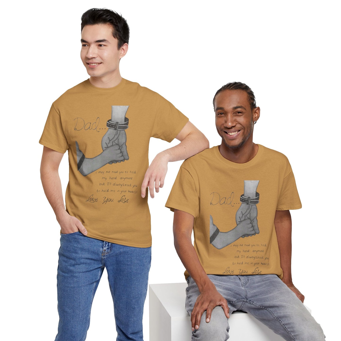 Heartfelt Dad Tee, Perfect Gift for Father's Day, Casual Wear, Family Bonding, Unisex Cotton Shirt, Thoughtful Keepsake - Metamorphosis Creations