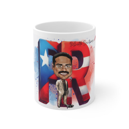 Herencia de Puerto Rican Pride Mug, 11oz Coffee Cup, Cultural Gift, Caricature Design, Unique Kitchenware, Hispanic Heritage - Metamorphosis Creations