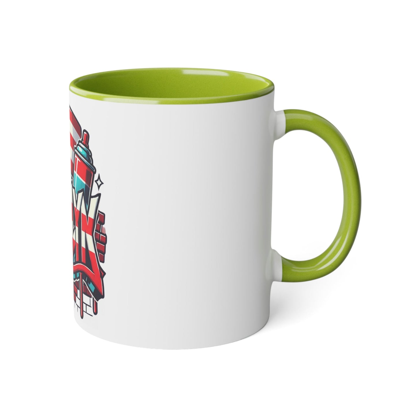 Herencia de Puerto Rico Brooklyn Street Art Mug, Perfect for Coffee Lovers, Urban Decor, Gift for New Yorkers, Retro Art Collectible - Metamorphosis Creations