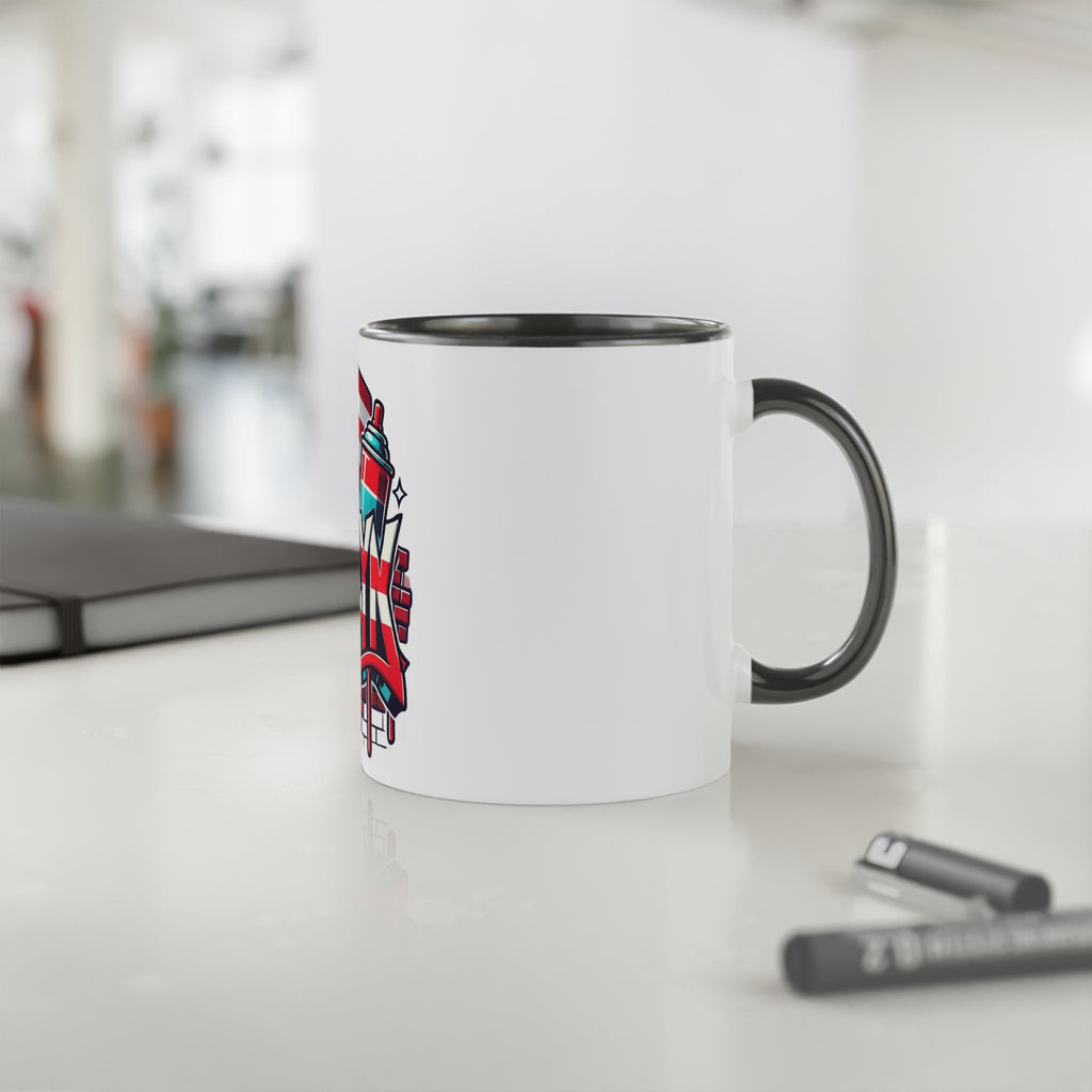 Herencia de Puerto Rico Brooklyn Street Art Mug, Perfect for Coffee Lovers, Urban Decor, Gift for New Yorkers, Retro Art Collectible - Metamorphosis Creations