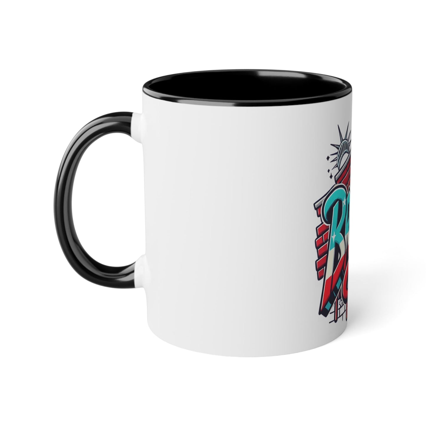 Herencia de Puerto Rico Brooklyn Street Art Mug, Perfect for Coffee Lovers, Urban Decor, Gift for New Yorkers, Retro Art Collectible - Metamorphosis Creations