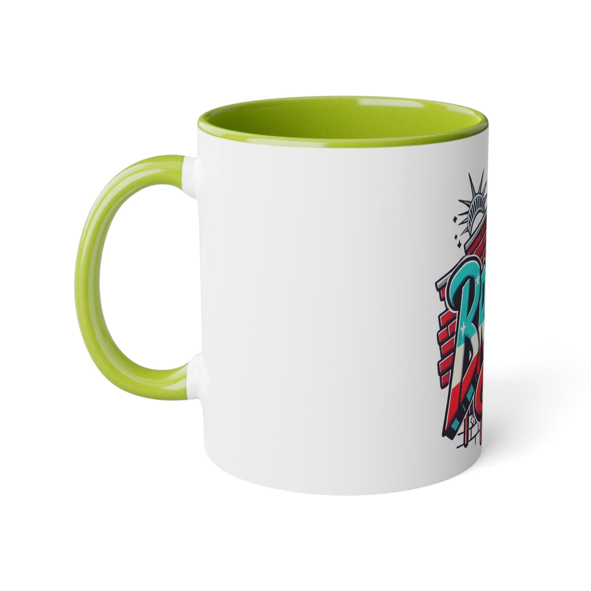 Herencia de Puerto Rico Brooklyn Street Art Mug, Perfect for Coffee Lovers, Urban Decor, Gift for New Yorkers, Retro Art Collectible - Metamorphosis Creations