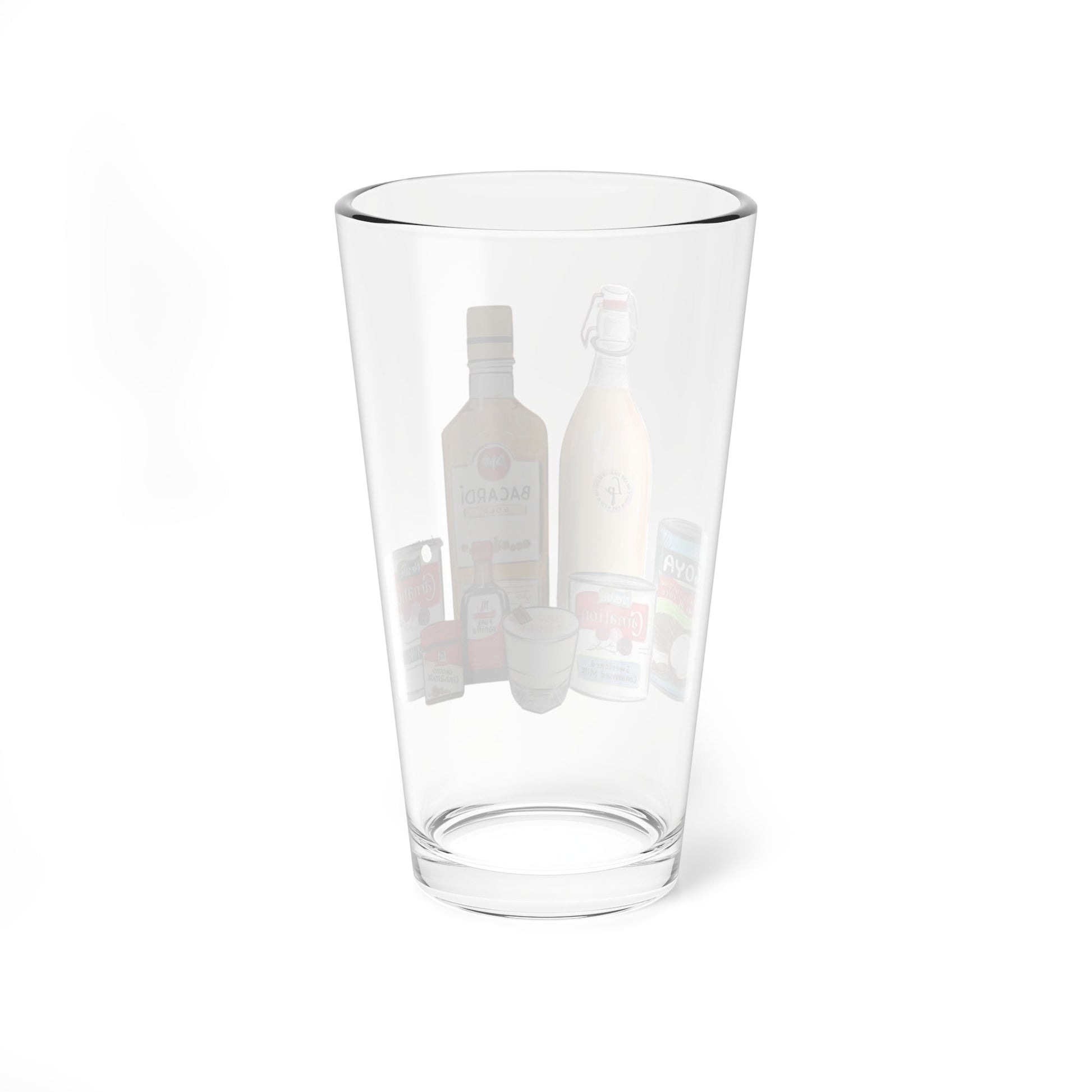 Herencia de Puerto Rico” Cocktail Mixing Glass, 16oz Drinkware for Bartenders, Fun Party Gift, Home Bar Essentials, Unique Kitchen Decor - Metamorphosis Creations