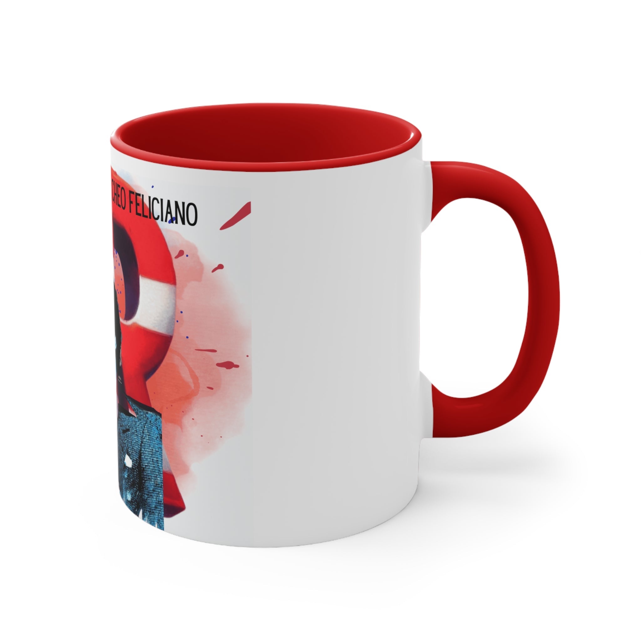 Herencia de Puerto Rico Colorful Accent Mug - Cheo Feliciano Tribute | Coffee Cup, Gift for Music Lovers, Puerto Rican Heritage, Vibrant Decor - Metamorphosis Creations