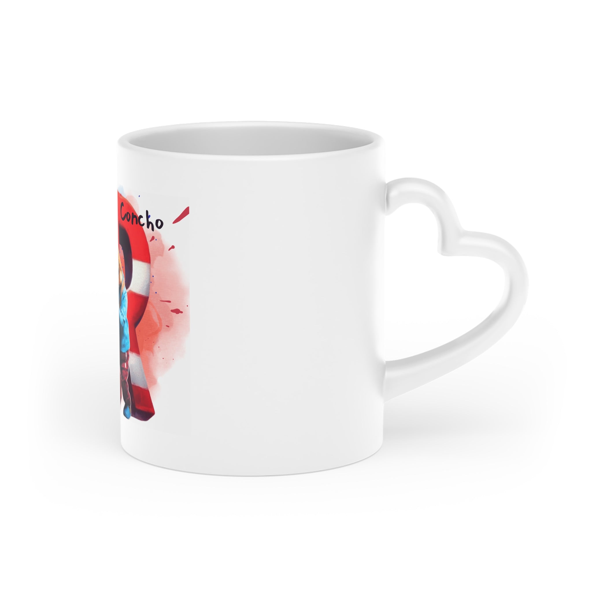 Herencia de Puerto Rico Concho Heart - Shaped Puerto Rican Mug, Gift for Him/Her, Coffee Lover Cup, Unique Home Decor, Ideal for Birthdays/Weddings - Metamorphosis Creations