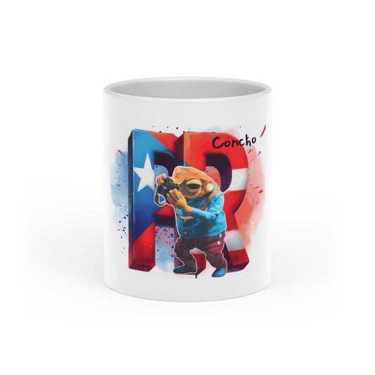Herencia de Puerto Rico Concho Heart - Shaped Puerto Rican Mug, Gift for Him/Her, Coffee Lover Cup, Unique Home Decor, Ideal for Birthdays/Weddings - Metamorphosis Creations
