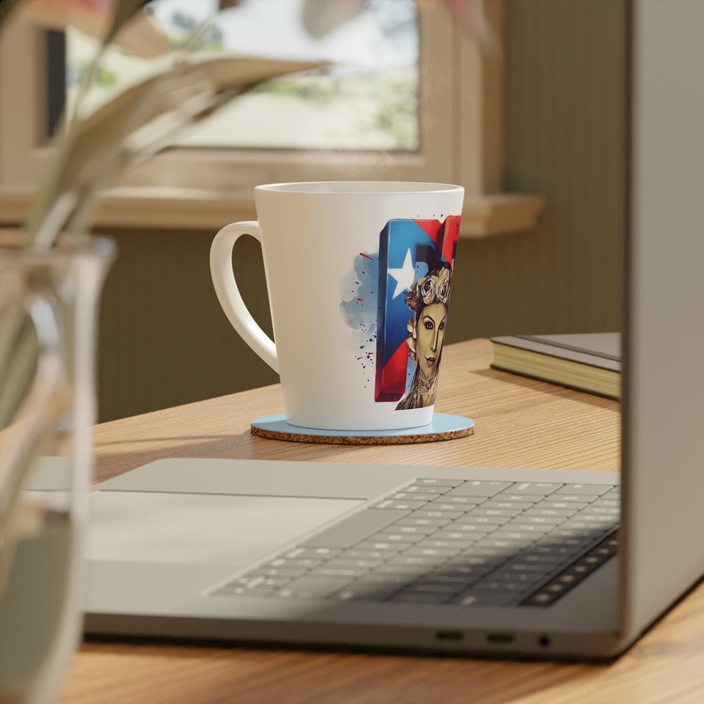 Herencia de Puerto Rico Mug PR Pride Latte Mug - 12oz, Puerto Rican Gift, Latina Artsy Mug, Colorful Coffee Cup, Unique Home Decor - Metamorphosis Creations