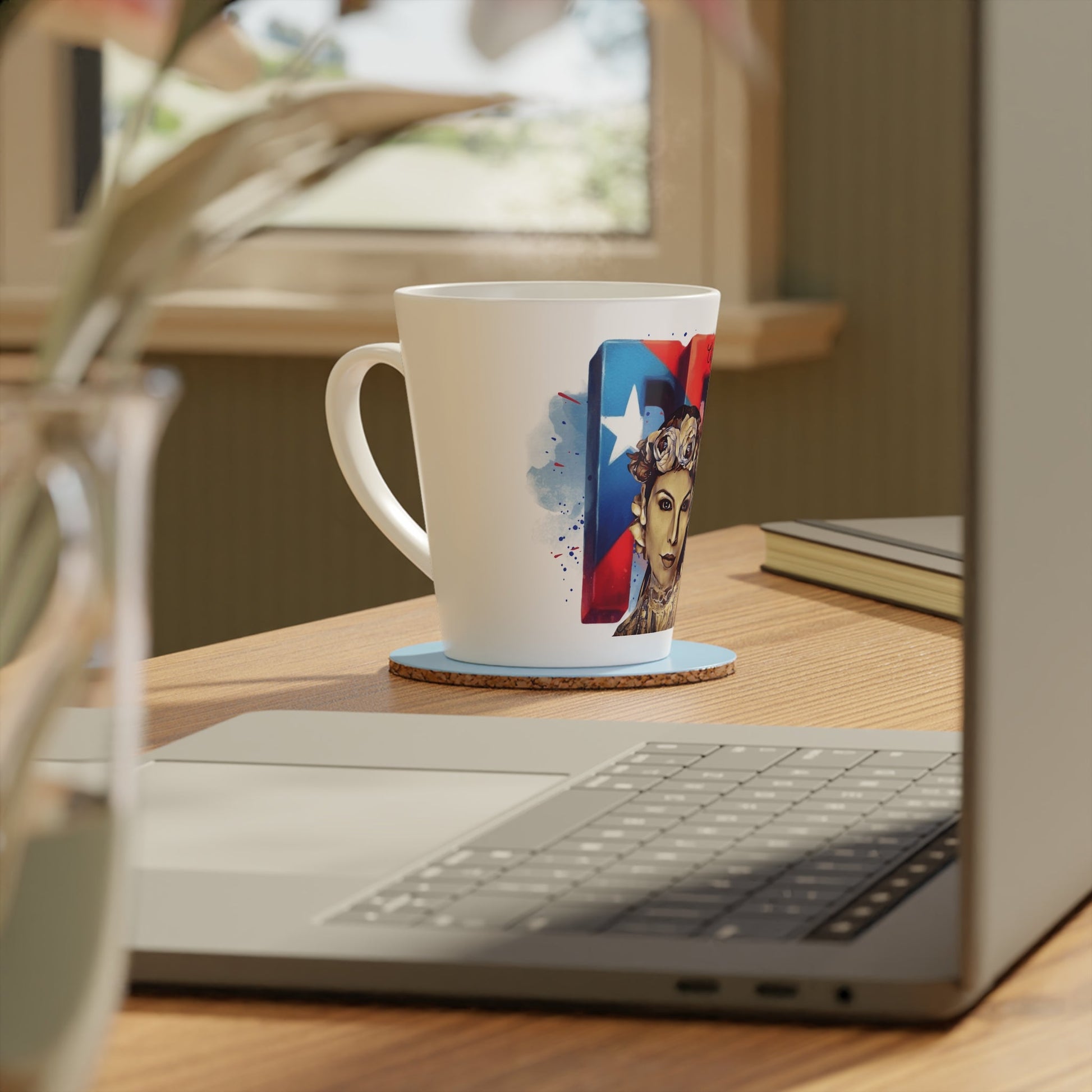 Herencia de Puerto Rico Mug PR Pride Latte Mug - 12oz, Puerto Rican Gift, Latina Artsy Mug, Colorful Coffee Cup, Unique Home Decor - Metamorphosis Creations