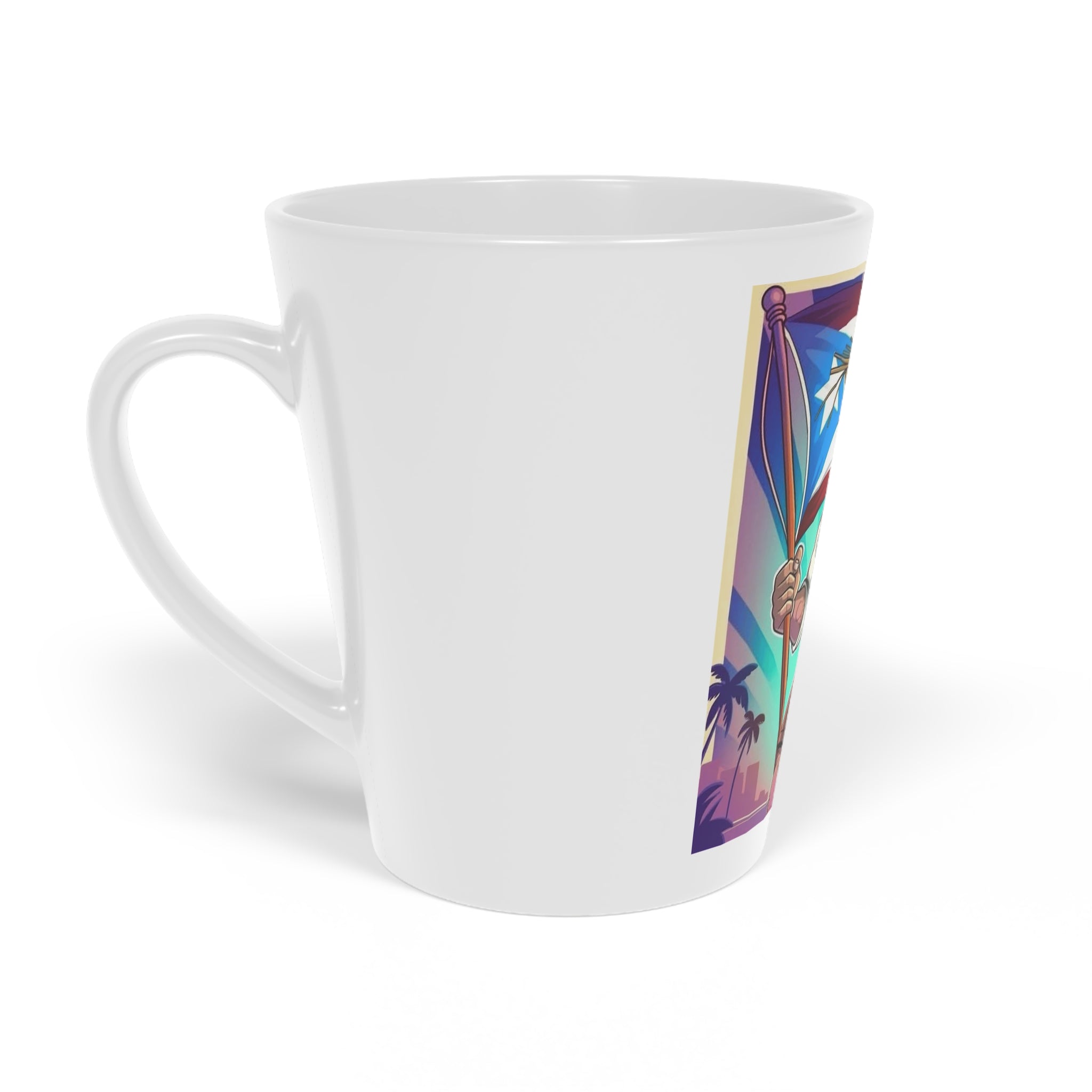 Herencia de Puerto Rico Mug Pride Latte Mug, 12oz – Vibrant Coffee Cup for Coffee Lovers, Perfect Gift for Cuban Heritage Celebrations, Birthday Gift, Home Decor - Metamorphosis Creations
