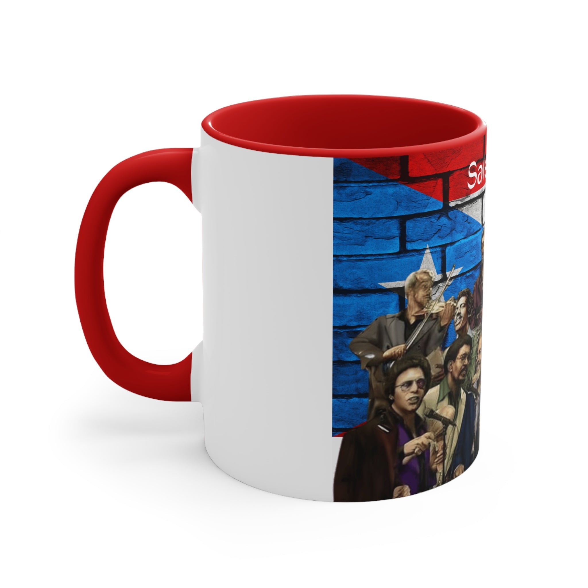 Herencia de Puerto Rico Salsa Brava Coffee Mug - Colorful Accent Drinkware, Gift for Music Lovers, Vibrant Kitchen Decor, Unique Art Mug, Celebration Gift - Metamorphosis Creations
