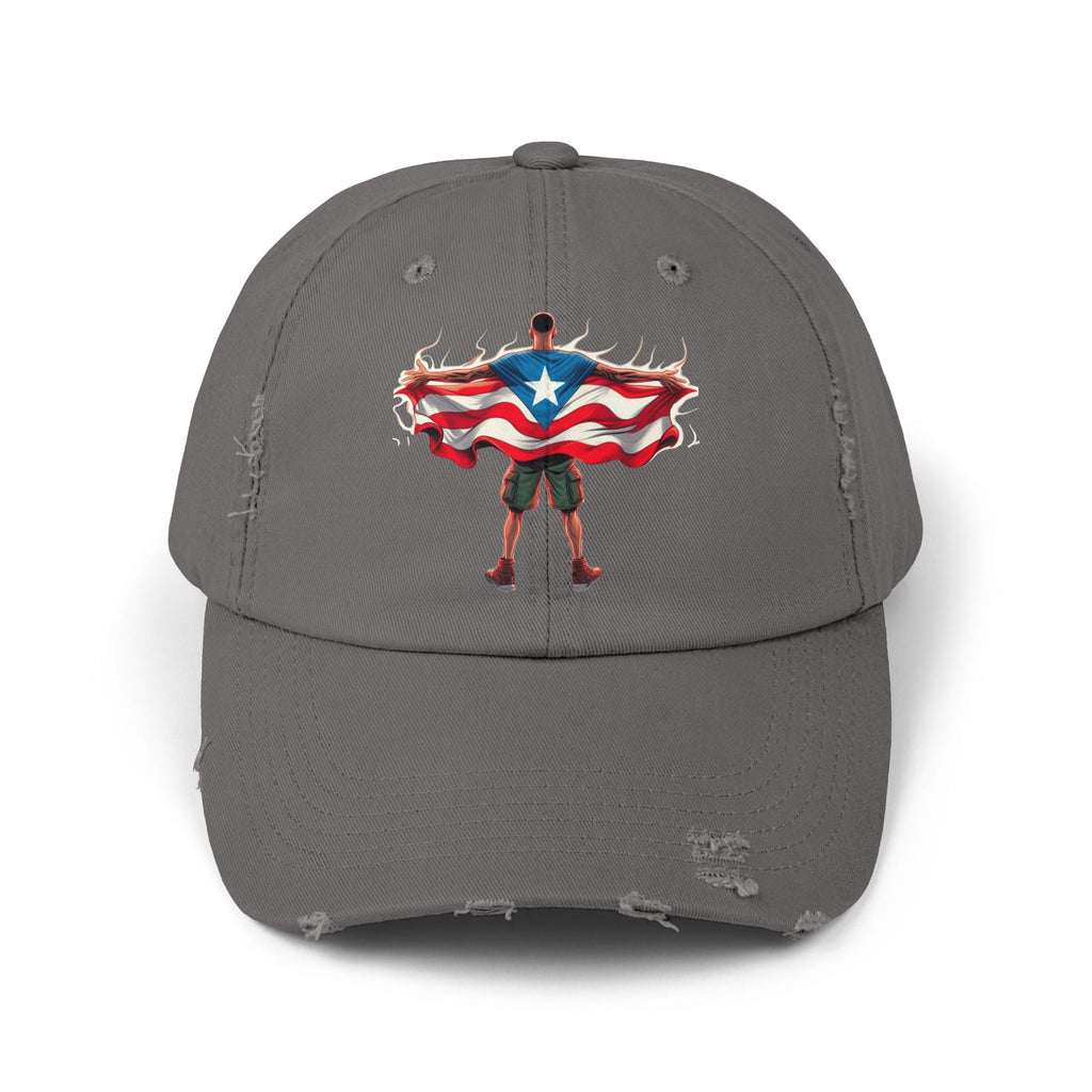 Heroic Puerto Rican Distressed Cap | Unisex Cap for Casual Style, Independence Day, Travel, Festival, Gift - Metamorphosis Creations