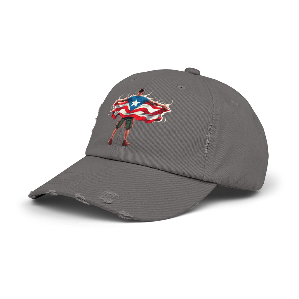 Heroic Puerto Rican Distressed Cap | Unisex Cap for Casual Style, Independence Day, Travel, Festival, Gift - Metamorphosis Creations