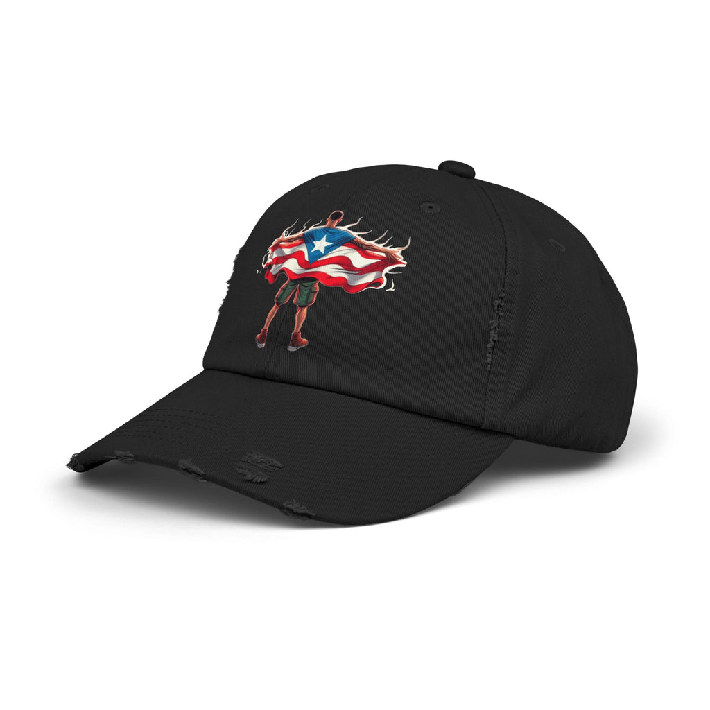 Heroic Puerto Rican Distressed Cap | Unisex Cap for Casual Style, Independence Day, Travel, Festival, Gift - Metamorphosis Creations