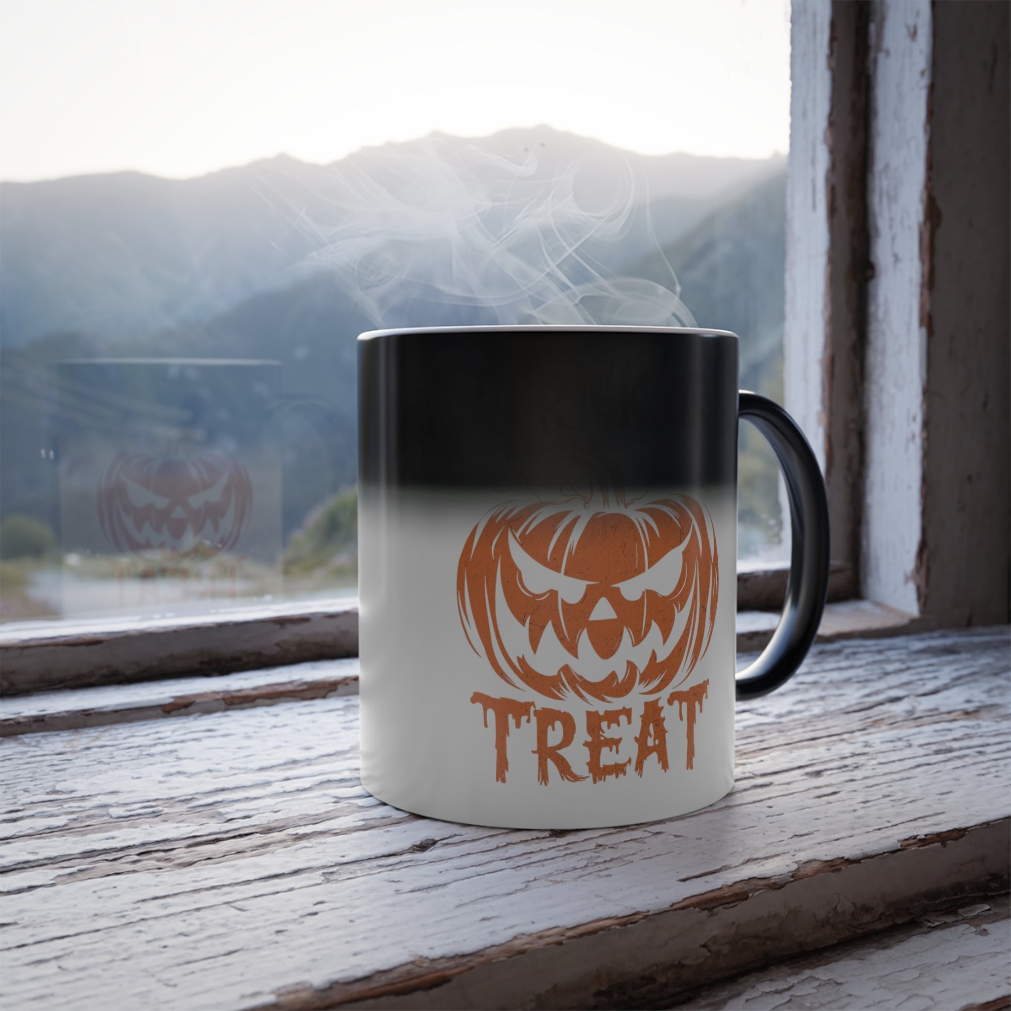Hocus Pocus & Coffee Focus Mug Halloween Color Morphing Mug - Trick or Treat Design, Spooky Coffee Cup, Unique Gift for Halloween Lovers, Pumpkin Mug, Perfect for [...] - Metamorphosis Creations