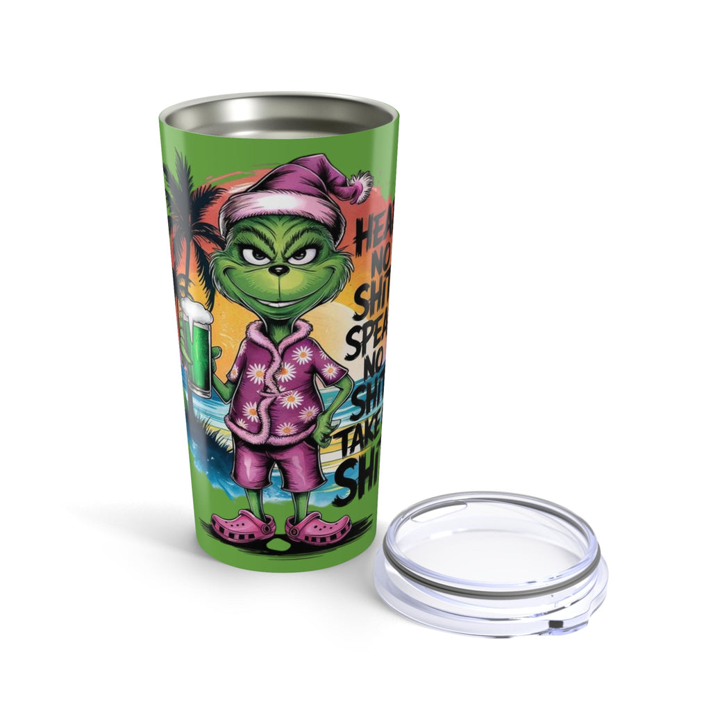 Holiday Grinch Tumbler 20oz, Funny Travel Mug, Christmas Gift, Personalized Drinkware, Eco - Friendly Style - Metamorphosis Creations