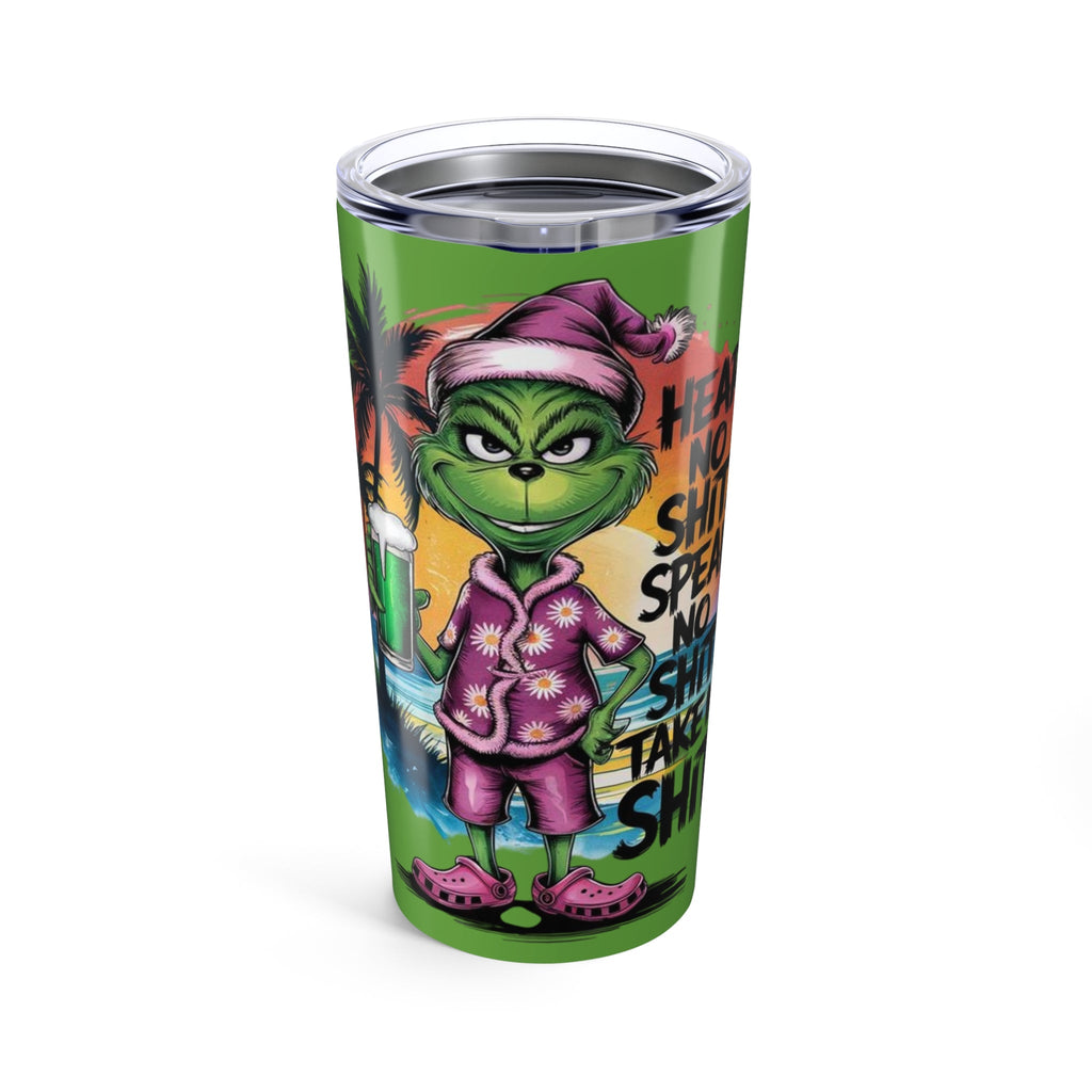 Holiday Grinch Tumbler 20oz, Funny Travel Mug, Christmas Gift, Personalized Drinkware, Eco - Friendly Style - Metamorphosis Creations