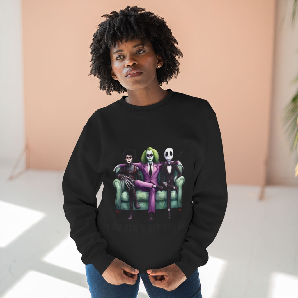 Horror Lover Sweetshirt Unisex Crewneck Sweatshirt - 'You Can't Sit With Us' Halloween Vibe, Cozy Gift for Fans, Fun Casual Wear, Perfect for Fall, Spooky [...] - Metamorphosis Creations